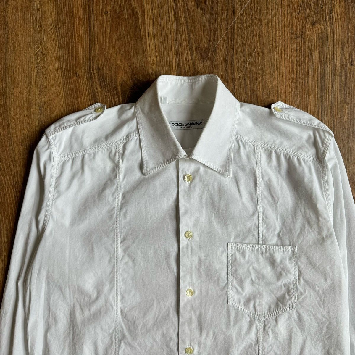 Dolce & Gabbana Dolce&Gabbana Button-Up Shirt Men’s L White Size US L / EU 52-54 / 3 - 2 Thumbnail