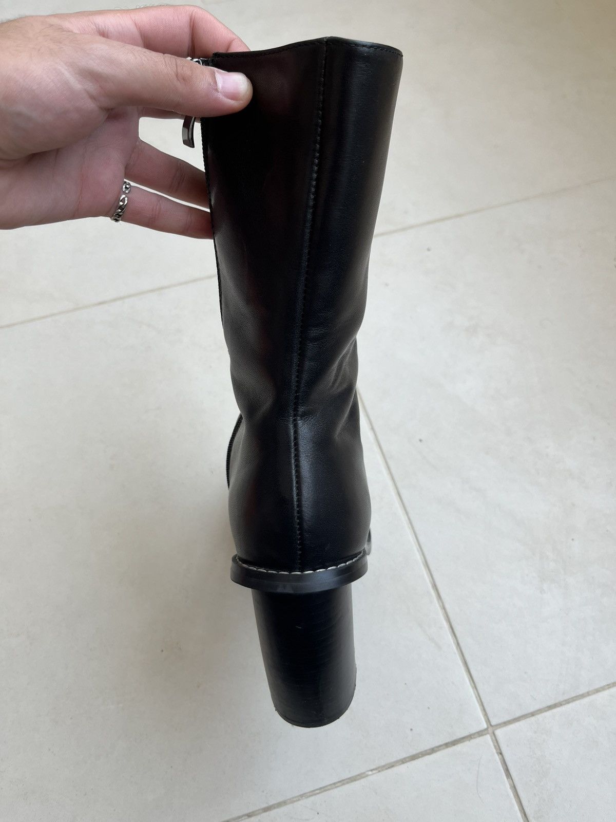 Vintage Vintage High Heel Leather Boots Size US 9.5 / IT 39.5 - 6 Thumbnail