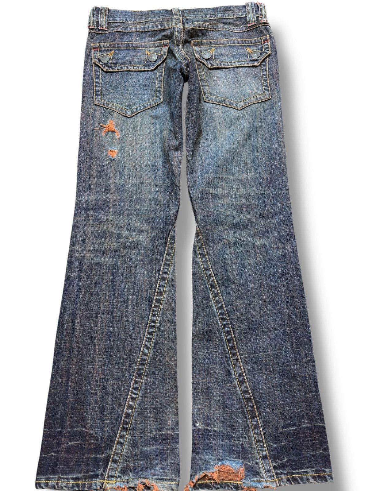 PPFM Vintage PPFM Flare Bootcut Grunge Distressed Denim Size US 32 / EU 48 - 6 Thumbnail