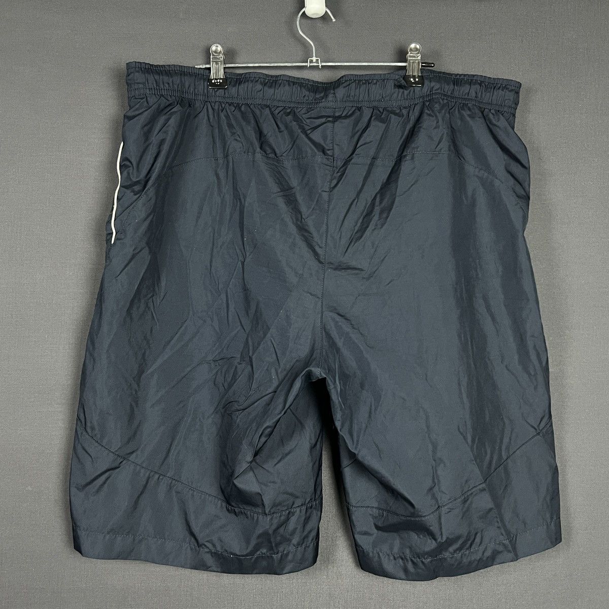Nike × Vintage Nike Athletic Dept Nylon track Shorts size L blue White Size US 34 / EU 50 - 4 Thumbnail