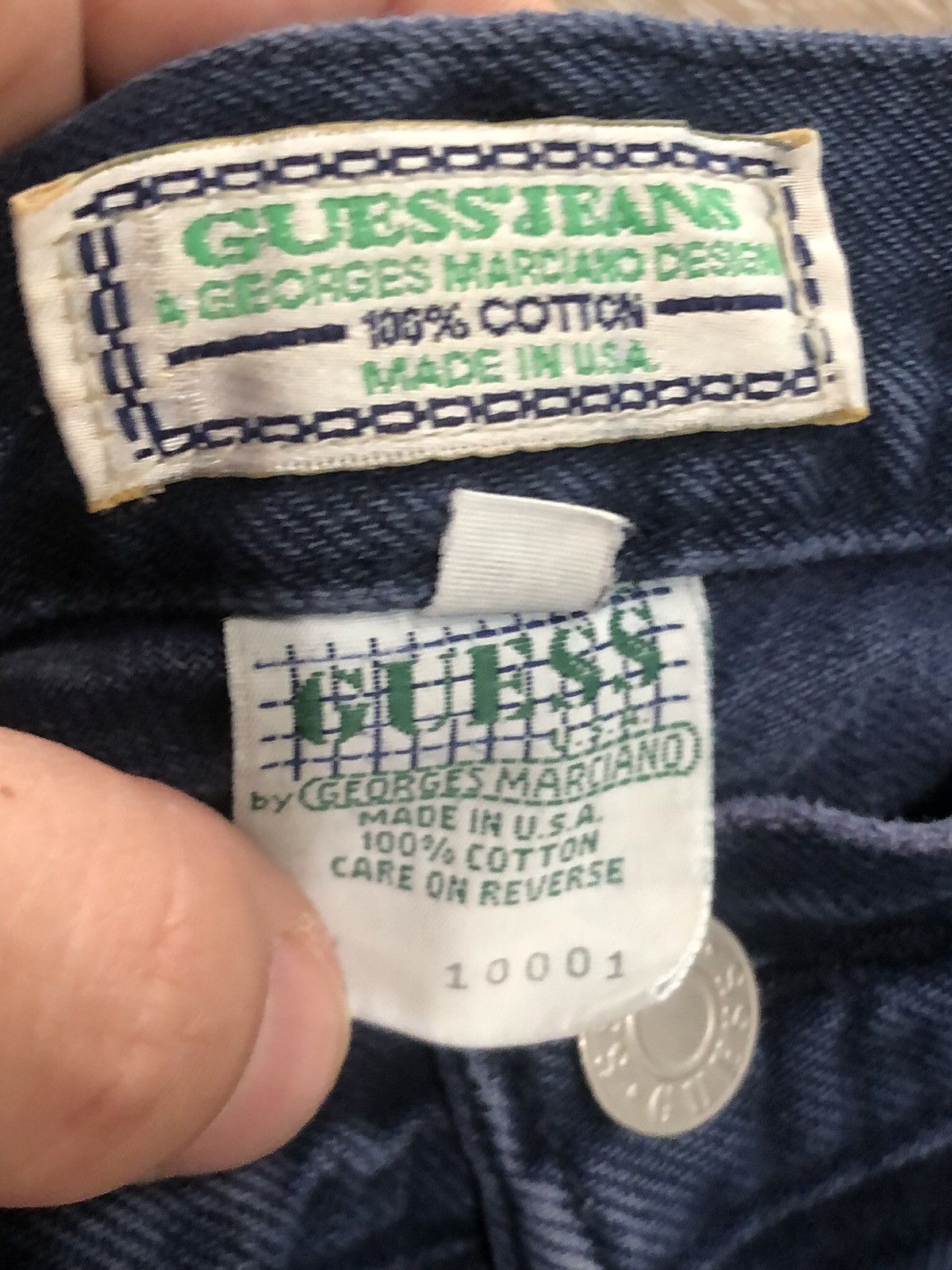 Guess × Vintage Vtg 90s Guess Jeans Dark Wash Size US 32 / EU 48 - 4 Thumbnail