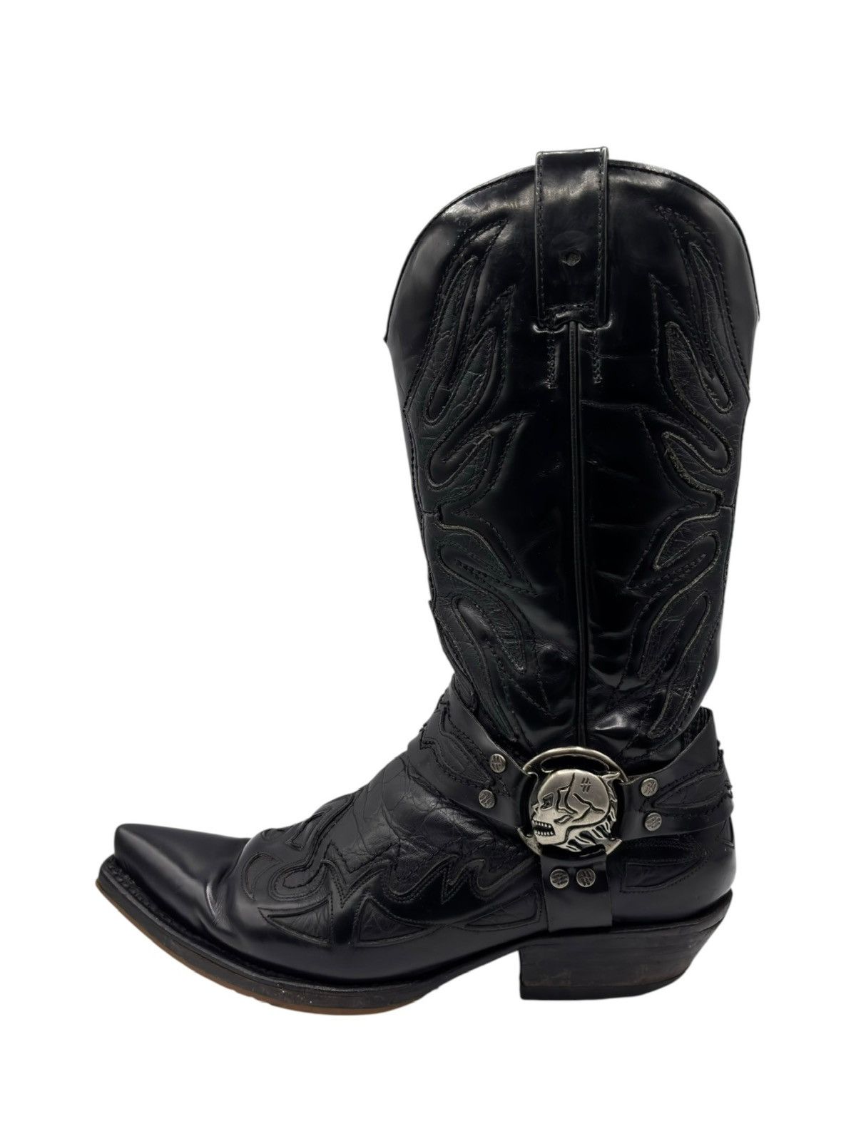 New Rock Vintage New Rock flame leather cowboy boots Size 42 Size US 9 / EU 42 - 8 Thumbnail