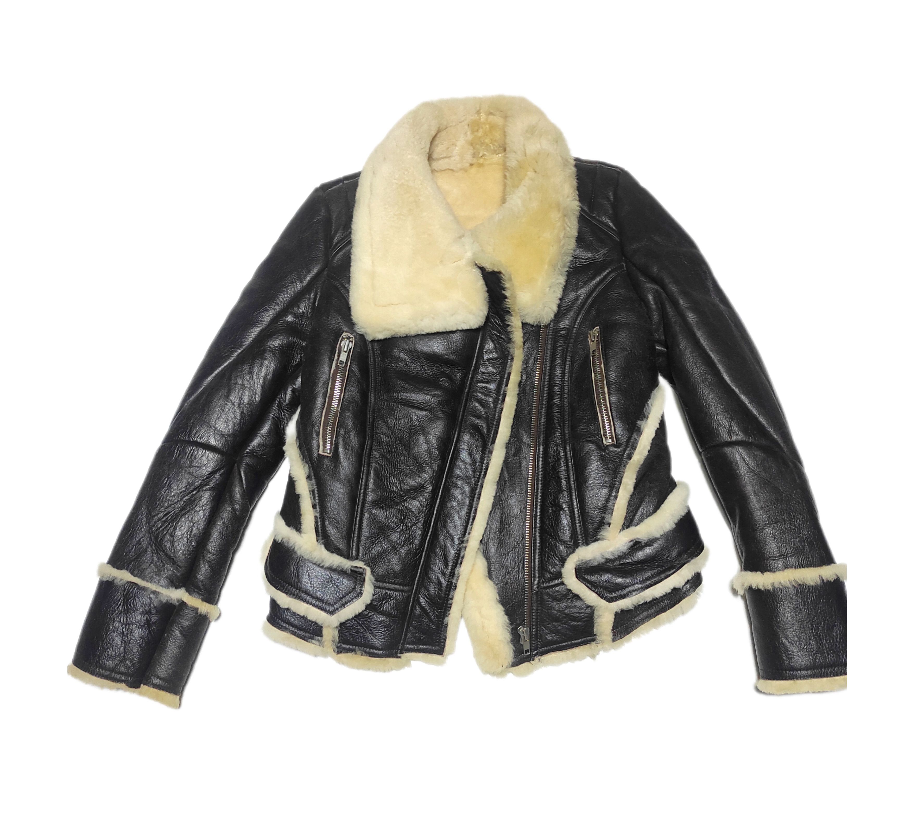 Other Beautiful Genuine leather Shearling Jacket Bolero Size XXS / US 00 / IT 34 - 2 Thumbnail