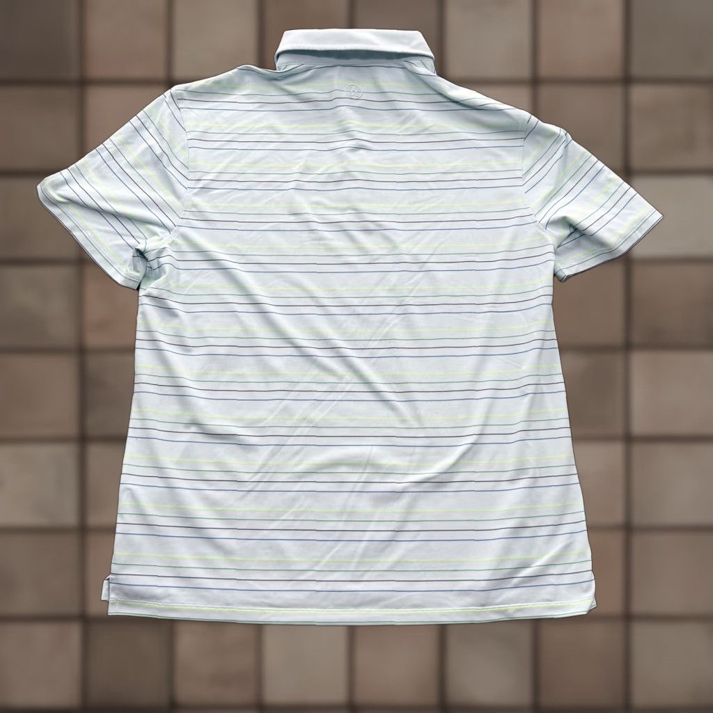 G/FORE G/FORE Polo Shirt Mens XL Blue Green Striped Performance Golf Lightweight Casual Shirt Size US XL / EU 56 / 4 - 1 Thumbnail