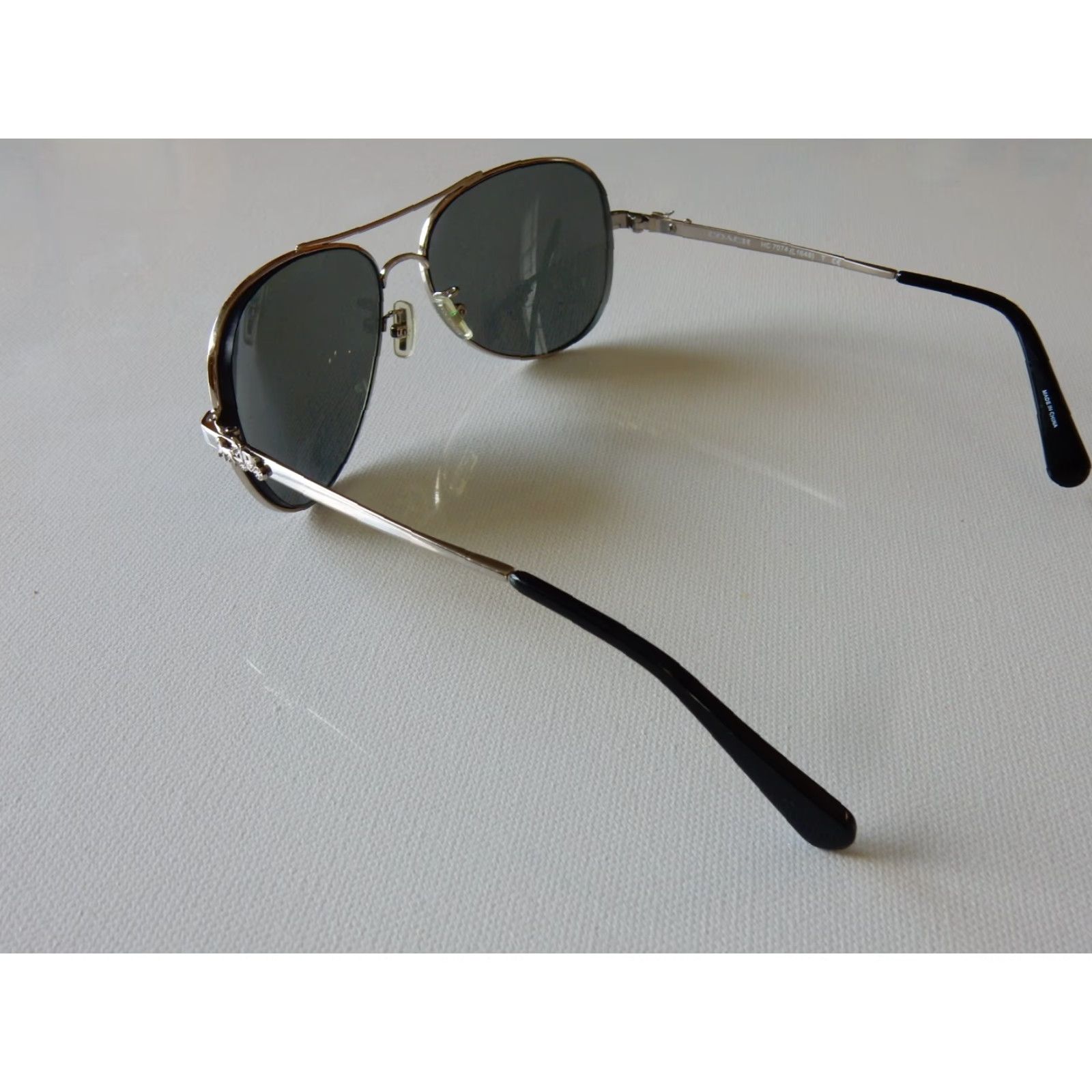 Coach VINTAGE Coach Sunglasses Frames Only Women Silver Prescription Small Scratches Size ONE SIZE - 3 Thumbnail
