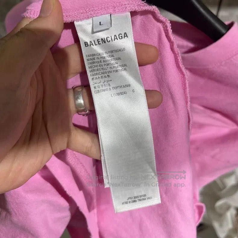 Balenciaga Balenciaga Pink graffiti tee Size US L / EU 52-54 / 3 - 6 Thumbnail