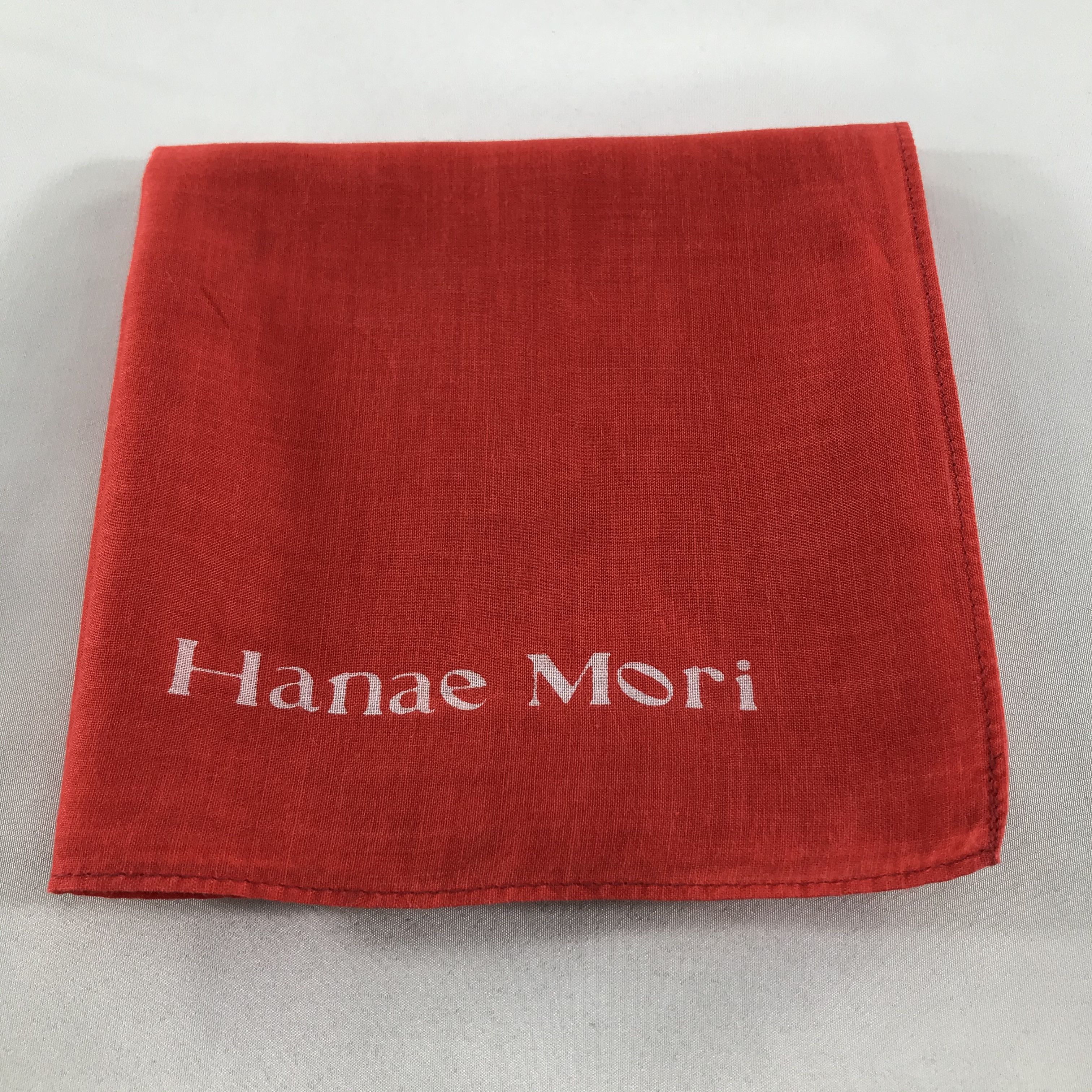 Hanae Mori Hanae Mori Plain Red Handkerchief Neckerchief Bandana H64 Size ONE SIZE - 7 Thumbnail
