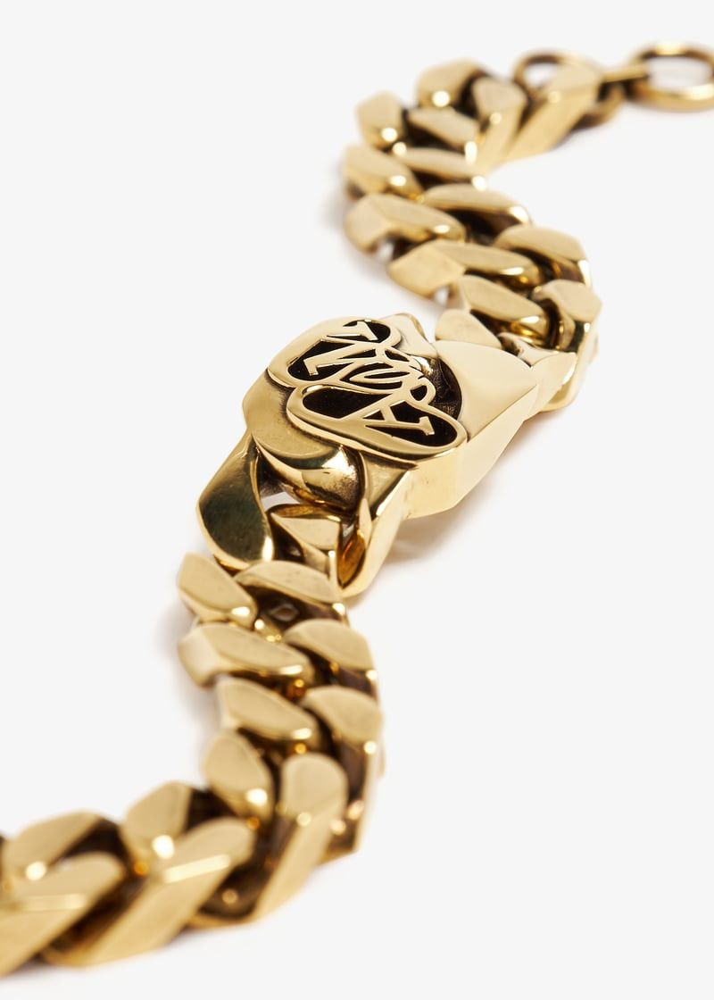 Alexander McQueen o1loc1c0625 Size:OS/ Seal Logo Chain Bracelet in Golden Size ONE SIZE - 2 Thumbnail