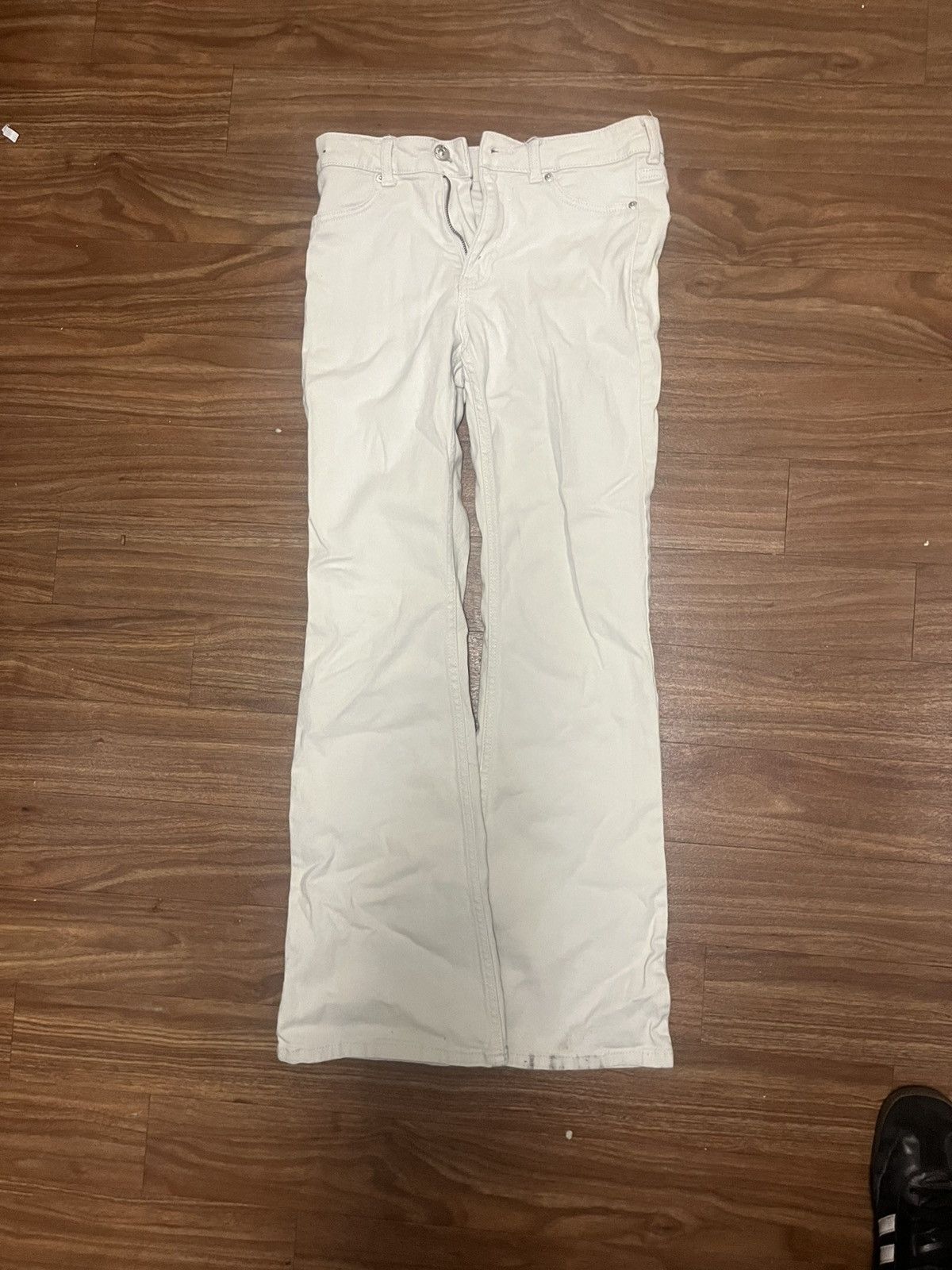H&M Cream and White Wide H&M Leg Trousers #widelegpants - Size 6 Size 28" / US 6 / IT 42 - 1 Thumbnail