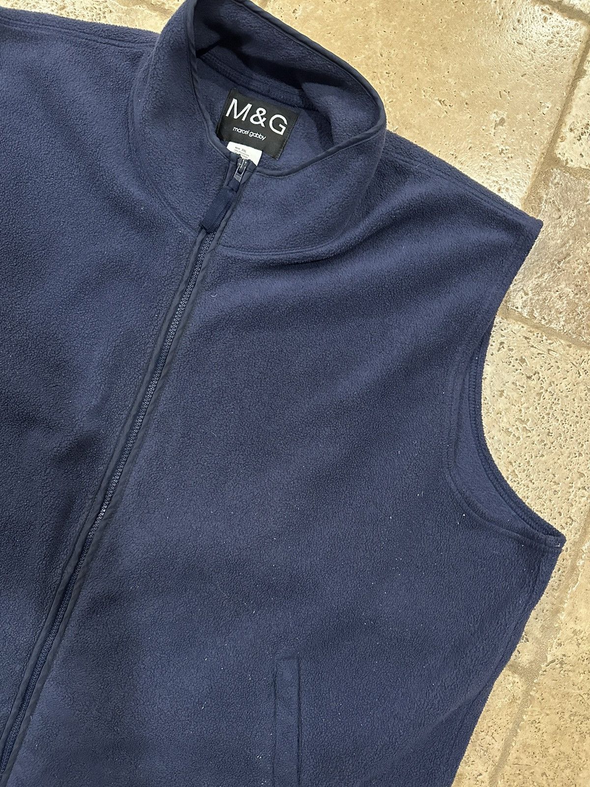 Vintage Vintage Marcel & Gabby Blue Navy Fleece Vest Size US XXL / EU 58 / 5 - 6 Thumbnail