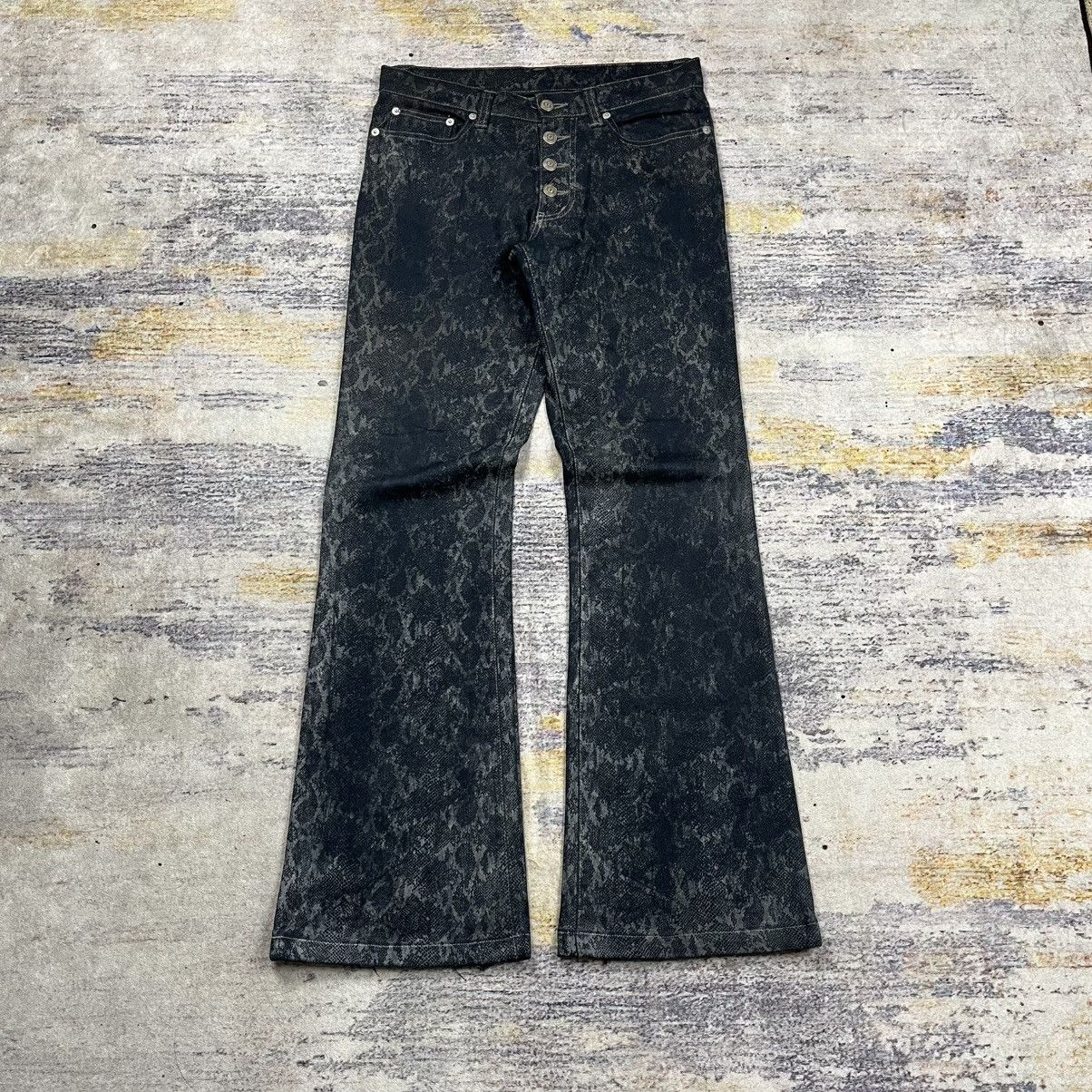 00s Tornado mart phyton snake skin flared pants vkei style