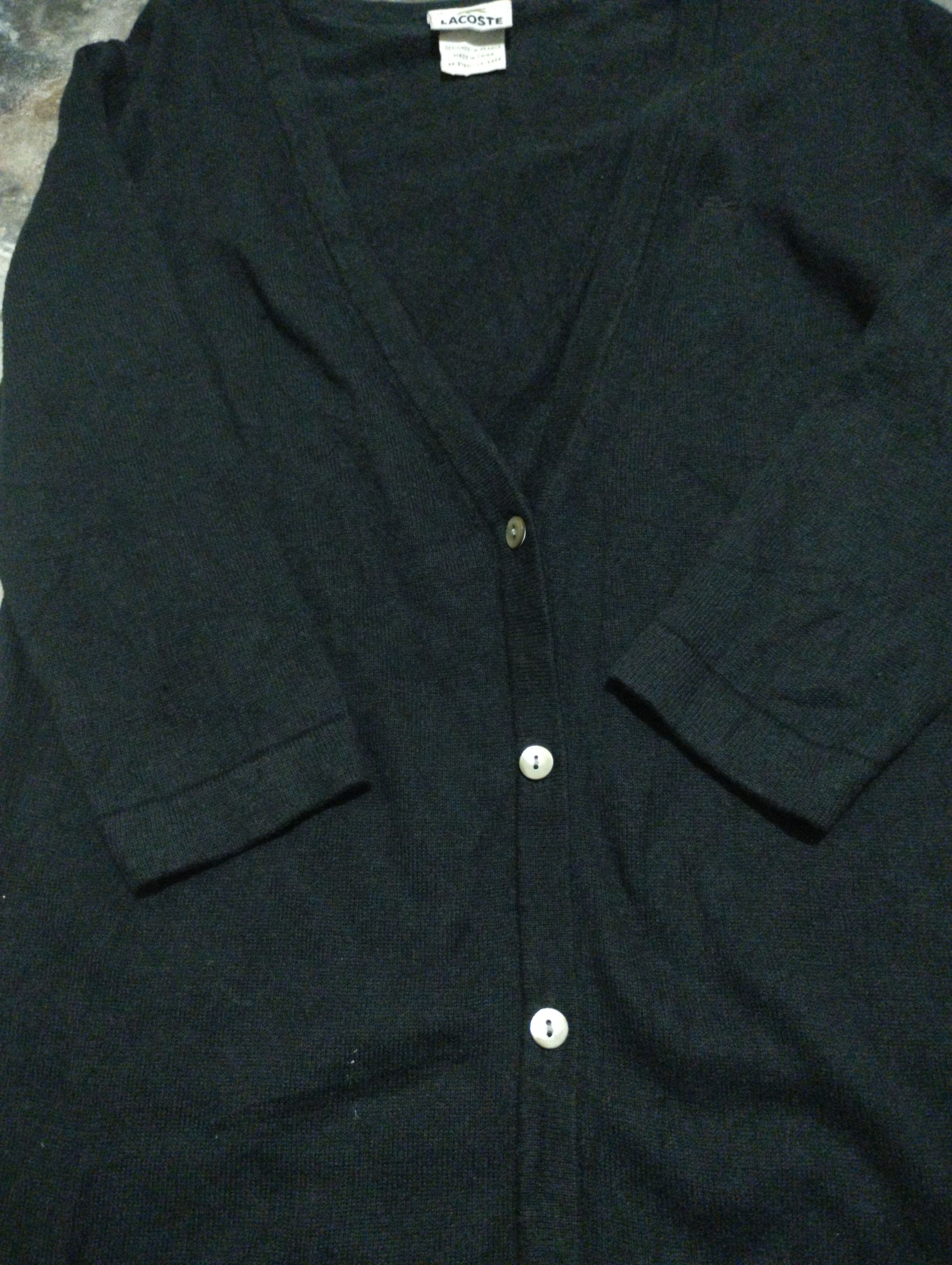 Lacoste Lacoste Cardigan V neck All Black Size S / US 4 / IT 40 - 6 Thumbnail