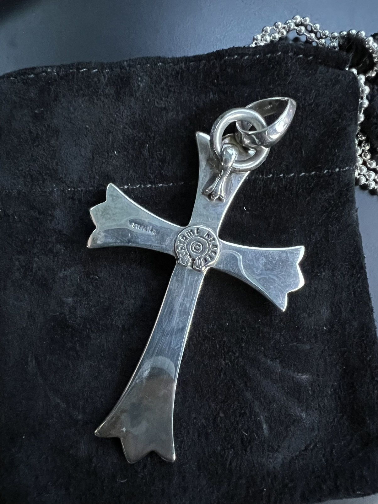 Chrome Hearts Chrome Hearts large cross pendant CH Ball chain ballchain Size ONE SIZE - 2 Thumbnail