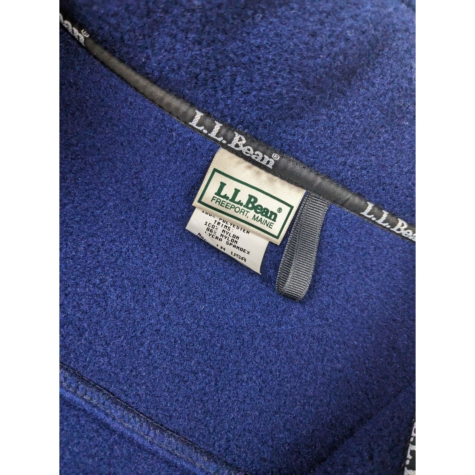 L.L. Bean Vtg LL Bean 1/4 Zip Fleece Jacket Sweater Pullover XL Blue Size US XL / EU 56 / 4 - 7 Thumbnail