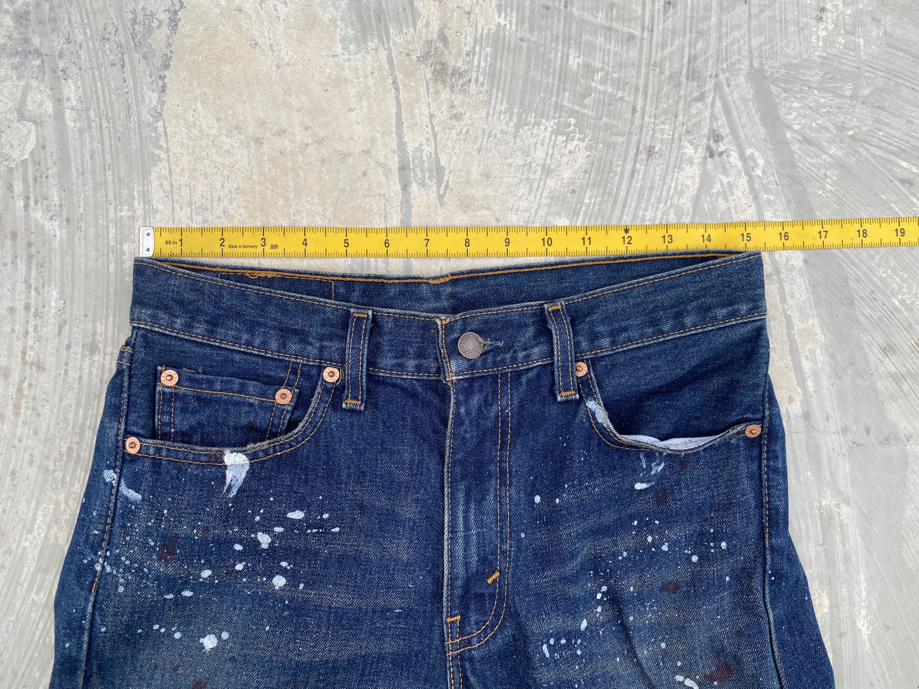 Levi's Reworked Levis 505 USA with Paint Splatter Size US 29 - 13 Thumbnail
