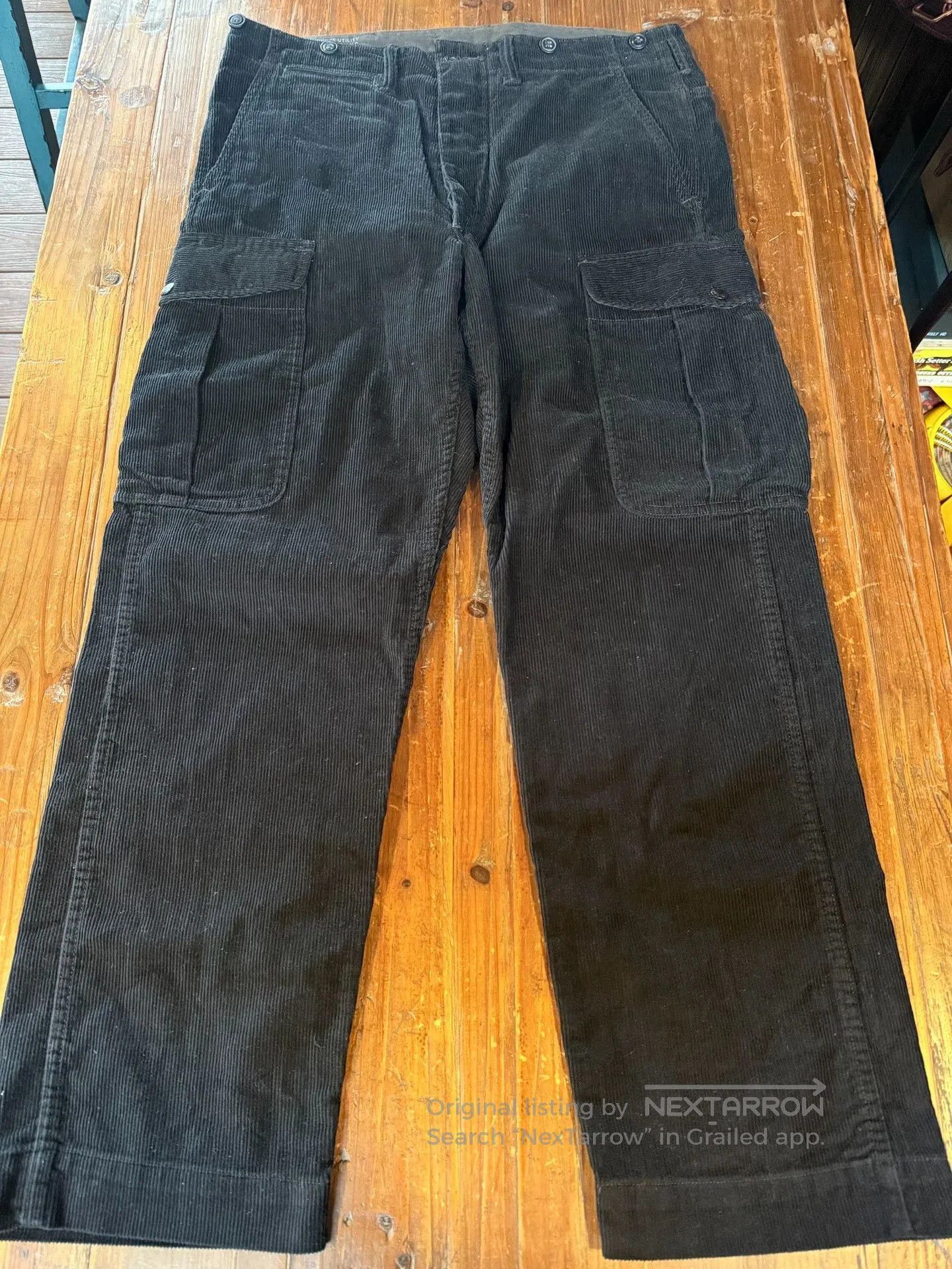 RRL Ralph Lauren RRL Black Corduroy Work Pants. Size US 32 / EU 48 - 1 Thumbnail