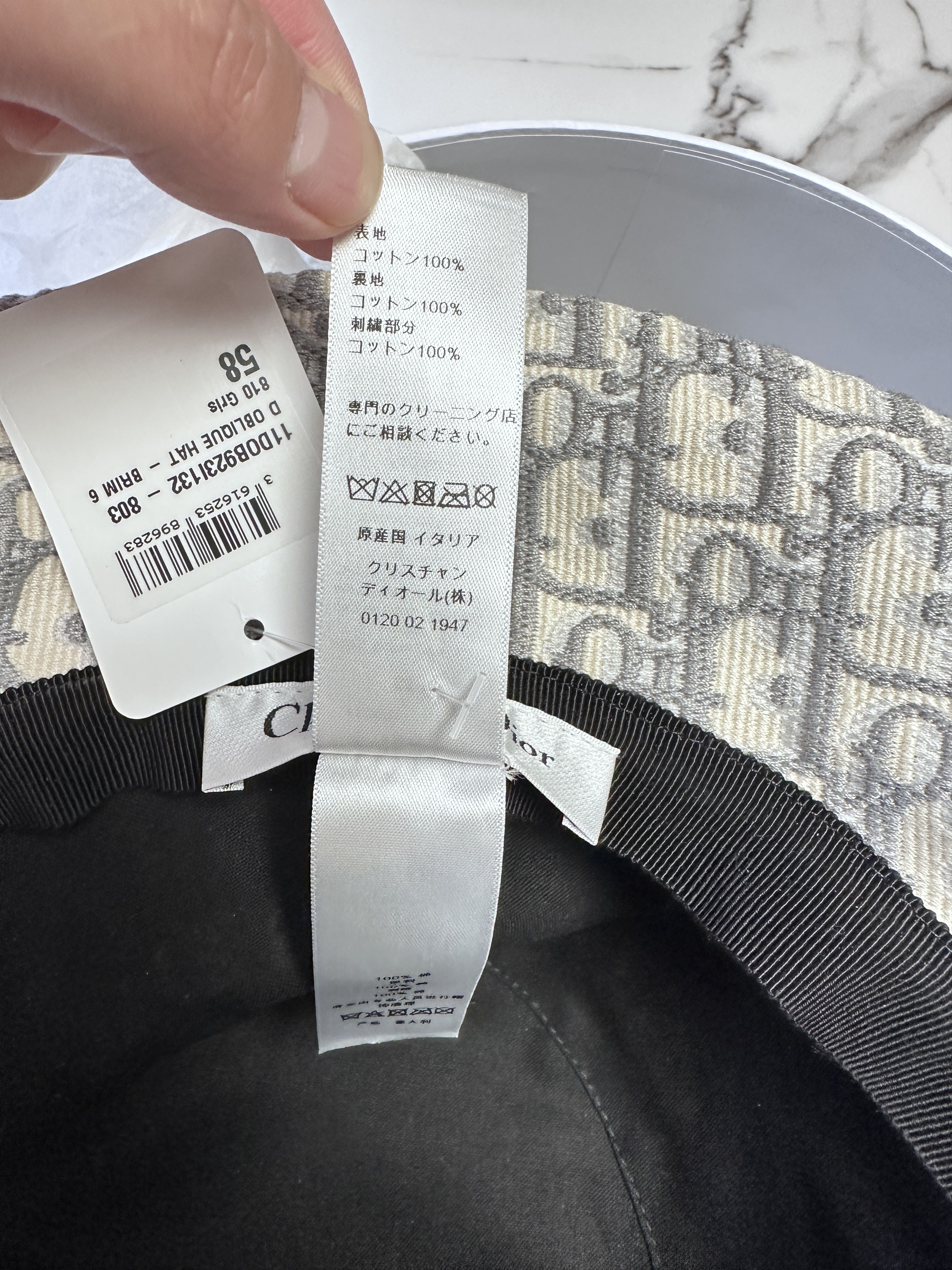 Dior Dior D-OBLIQUE SMALL BRIM BUCKET HAT Size ONE SIZE - 5 Thumbnail