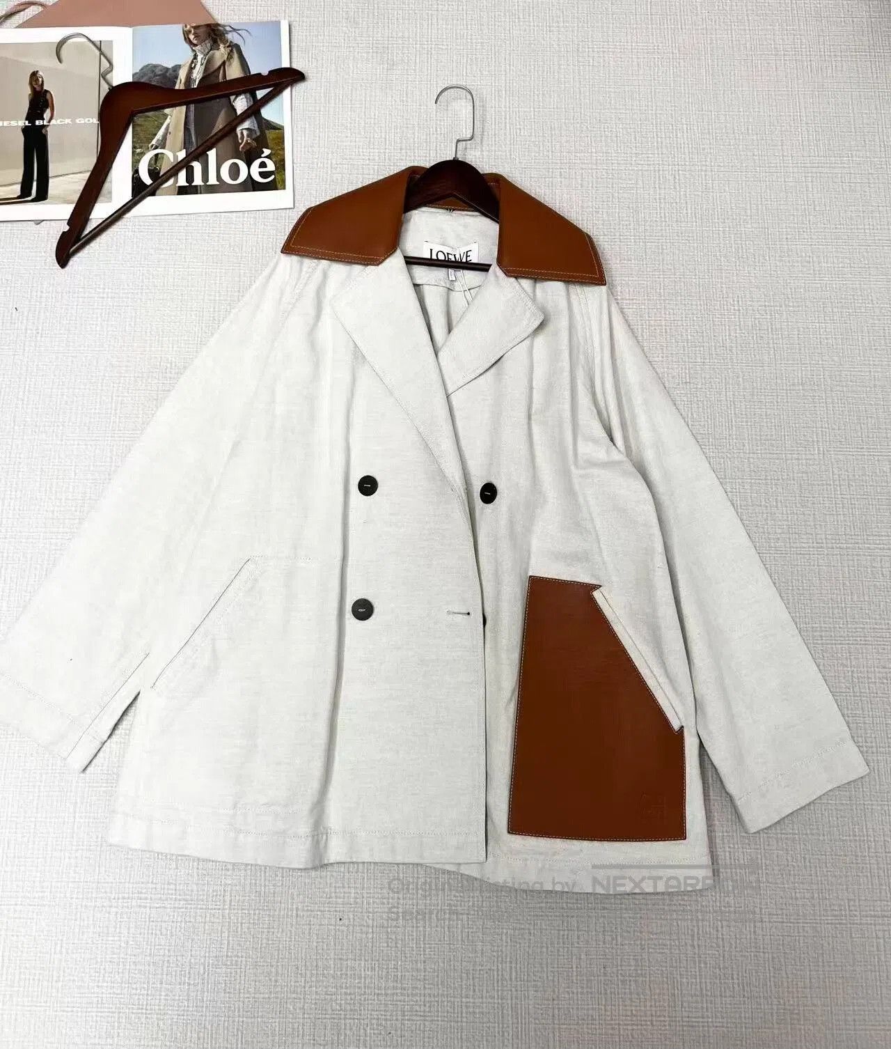 Loewe LOEWE Double-Breasted Detachable Collar Coat. Size US S / EU 44-46 / 1 - 1 Thumbnail