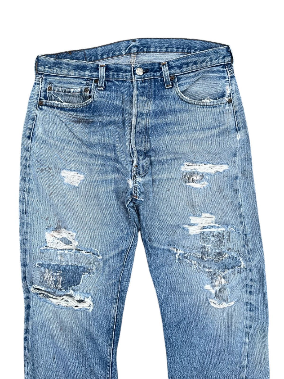 Levi's Vintage Levi’s 501 Single R Selvedge Denim Jeans Button 524 Size US 33 - 3 Thumbnail
