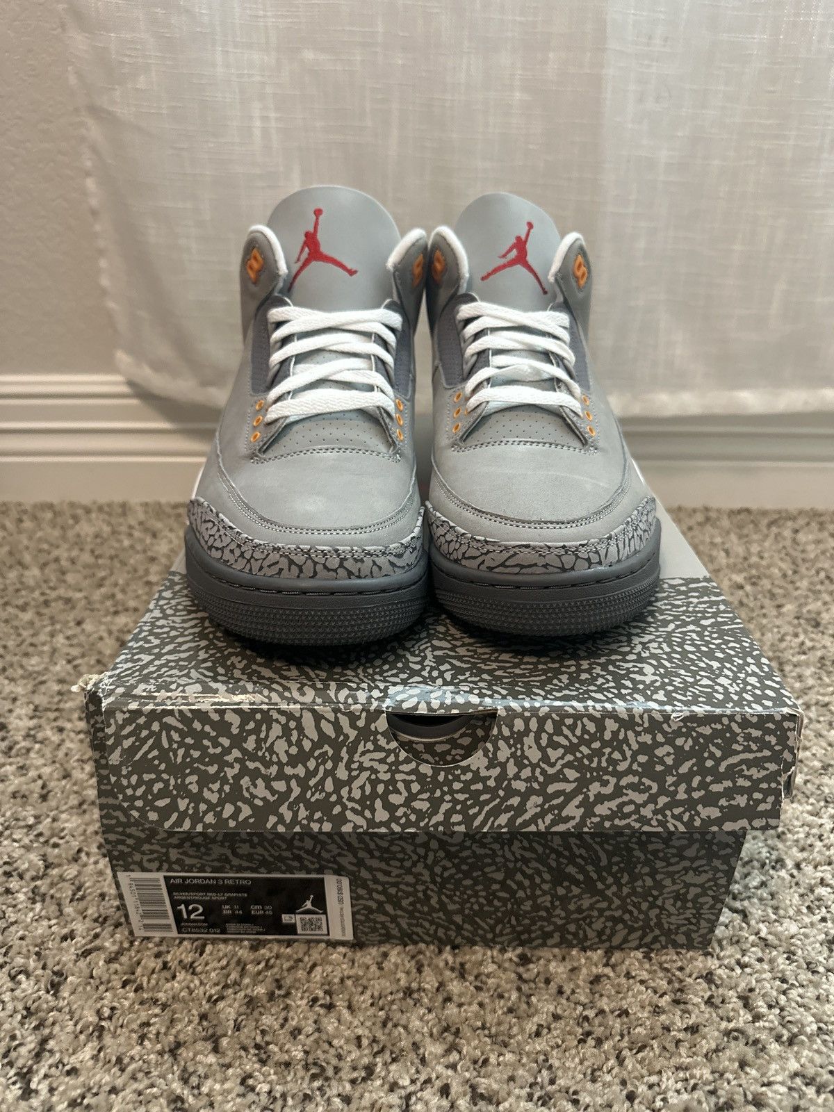 Jordan Brand Air Jordan 3 Retro “Cool Grey” Size US 12 / EU 45 - 3 Thumbnail