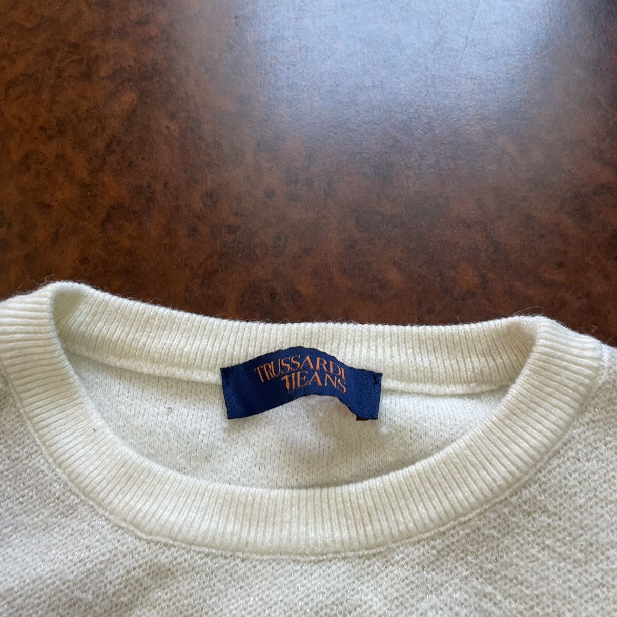 Trussardi × Vintage Trussardi jeans old money beige sweater cardigan mercer luxu Size US S / EU 44-46 / 1 - 2 Thumbnail