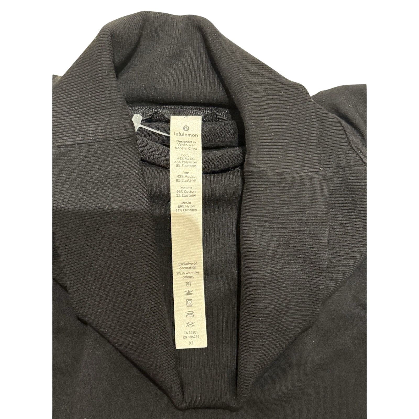 Lululemon Lululemon Womens Size 4 Black Cowl Neck Pullover Sweatshirt Size S / US 4 / IT 40 - 2 Thumbnail