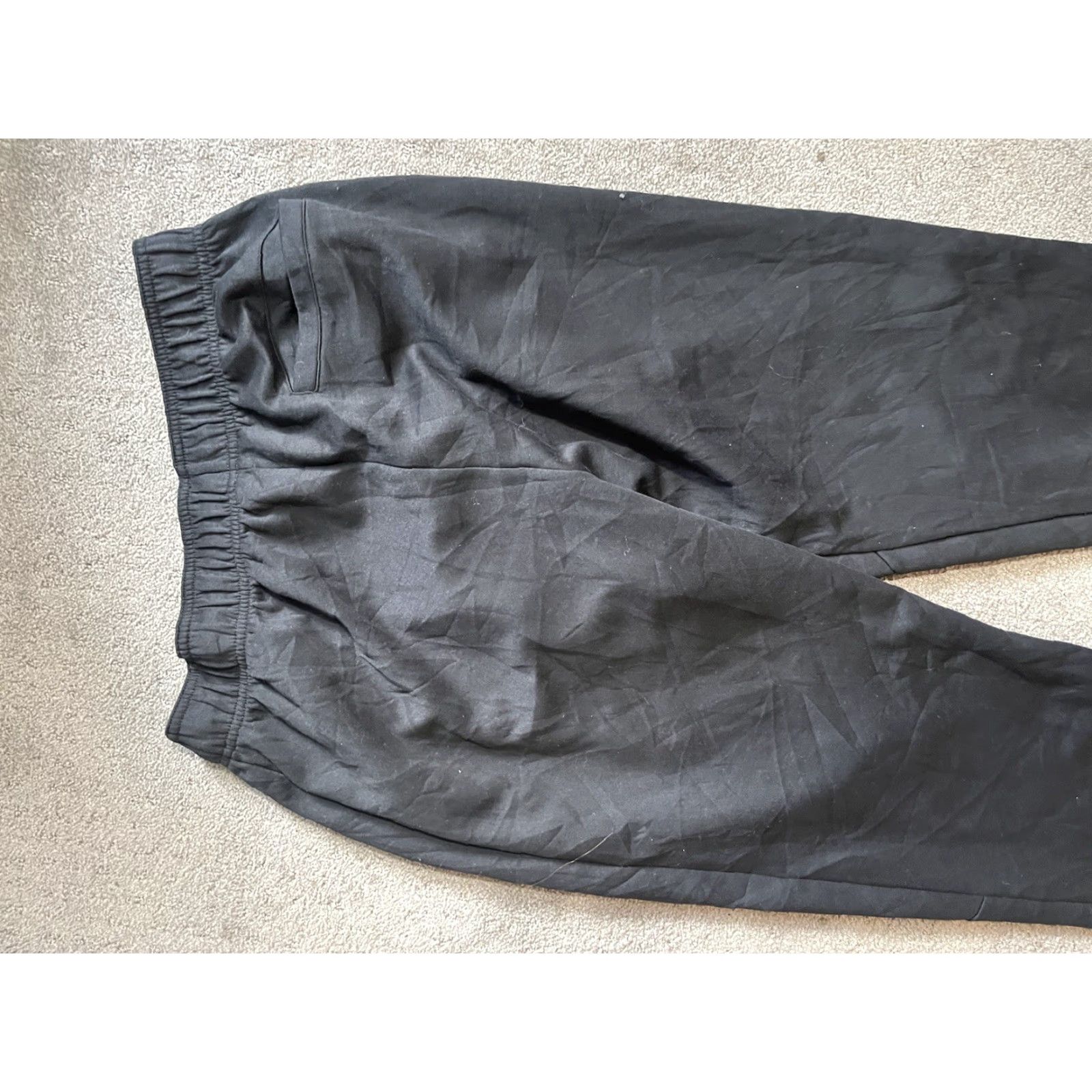Fila FILA Sweatpants Mens Large Black Joggers Drawstring Tapered Solid Polyester Size US 33 - 5 Thumbnail