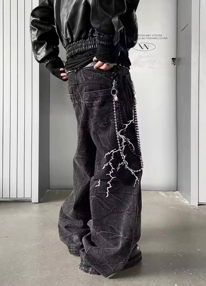 Japanese Brand × Vintage baggy stylish jeans with a zipper image Size US 34 / EU 50 - 4 Thumbnail