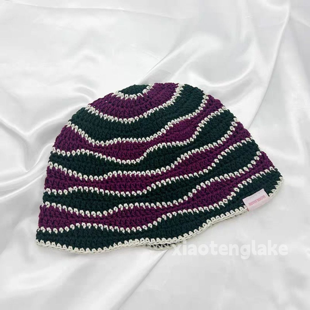 Vintage Unis hippie outdoor sports pattern festival bucket cap Size ONE SIZE - 1 Preview