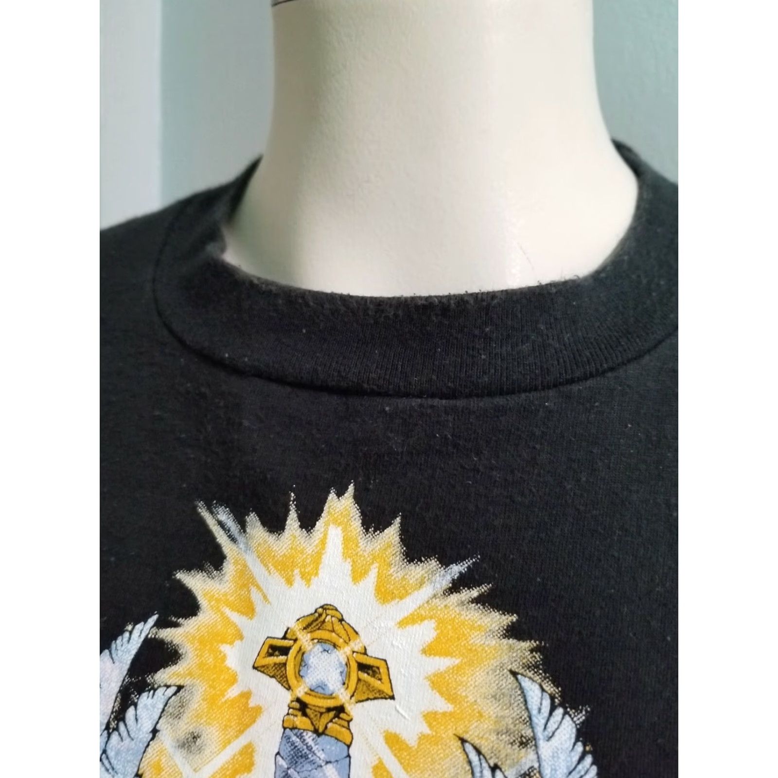 Vintage VINTAGE Mens XL Hebrew 4:12 Bible Verse Religious T-Shirt Christianity USA Made Shirt Regular Black 1990s Mens Graphic Print Size US XL / EU 56 / 4 - 3 Thumbnail