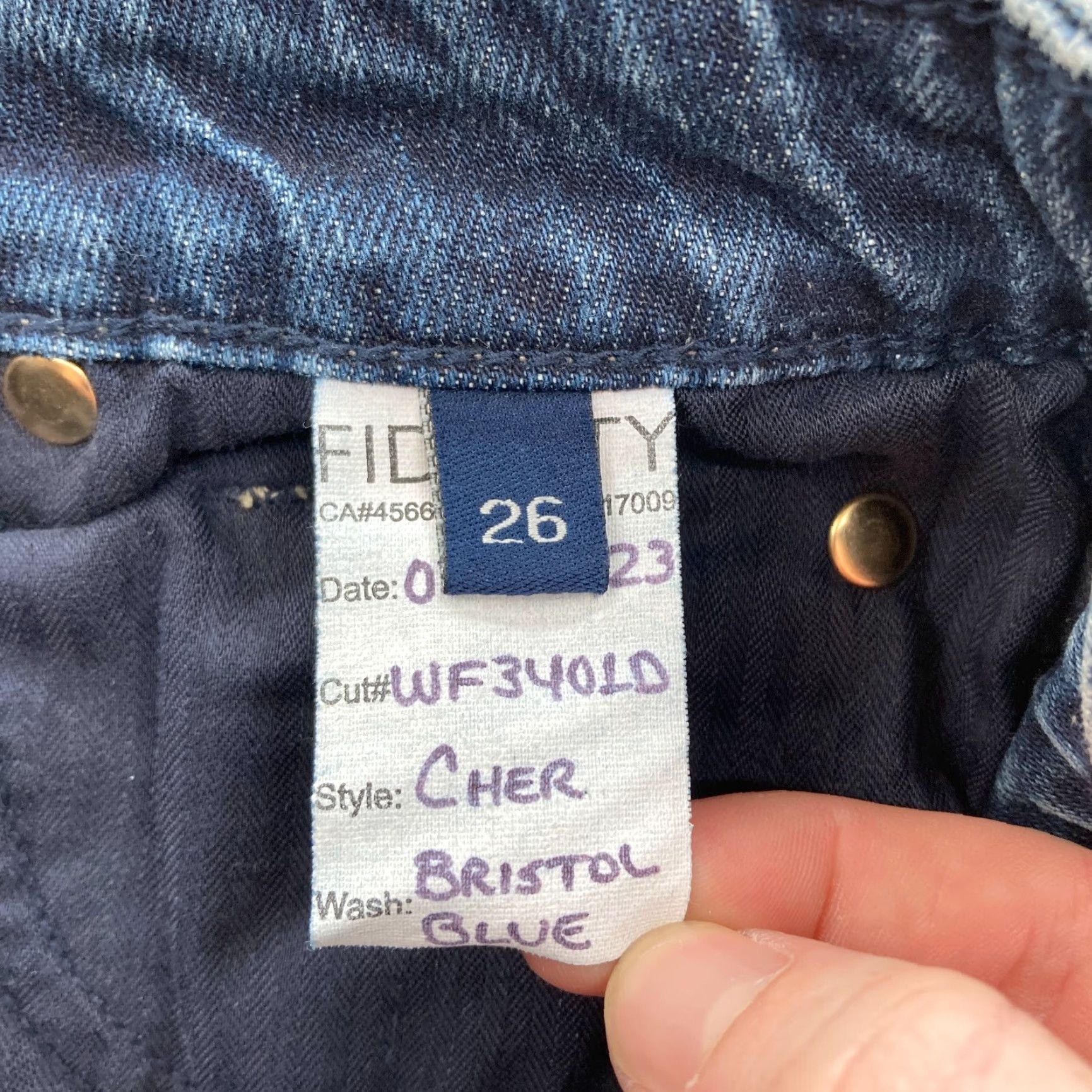 Vintage Fidelity Denim Jeans Women 26 Cher Slim Ankle Bristol Blue Stretch Denim NWT Size 26" / US 2 / IT 38 - 7 Thumbnail