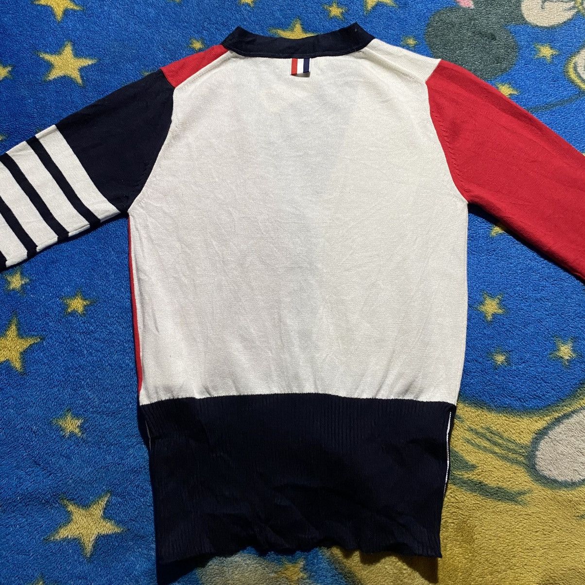 Thom Browne Thom Browne Tricolor Classic V-neck Funmix Cardigan Size XS / US 0-2 / IT 36-38 - 7 Thumbnail