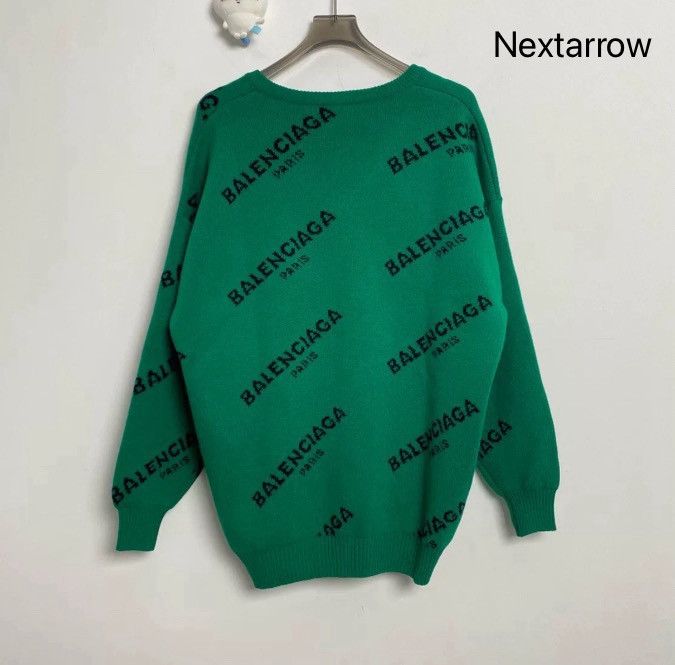 Balenciaga Balenciaga green barrage printed sweater2412-Nextarrow Size US M / EU 48-50 / 2 - 2 Thumbnail