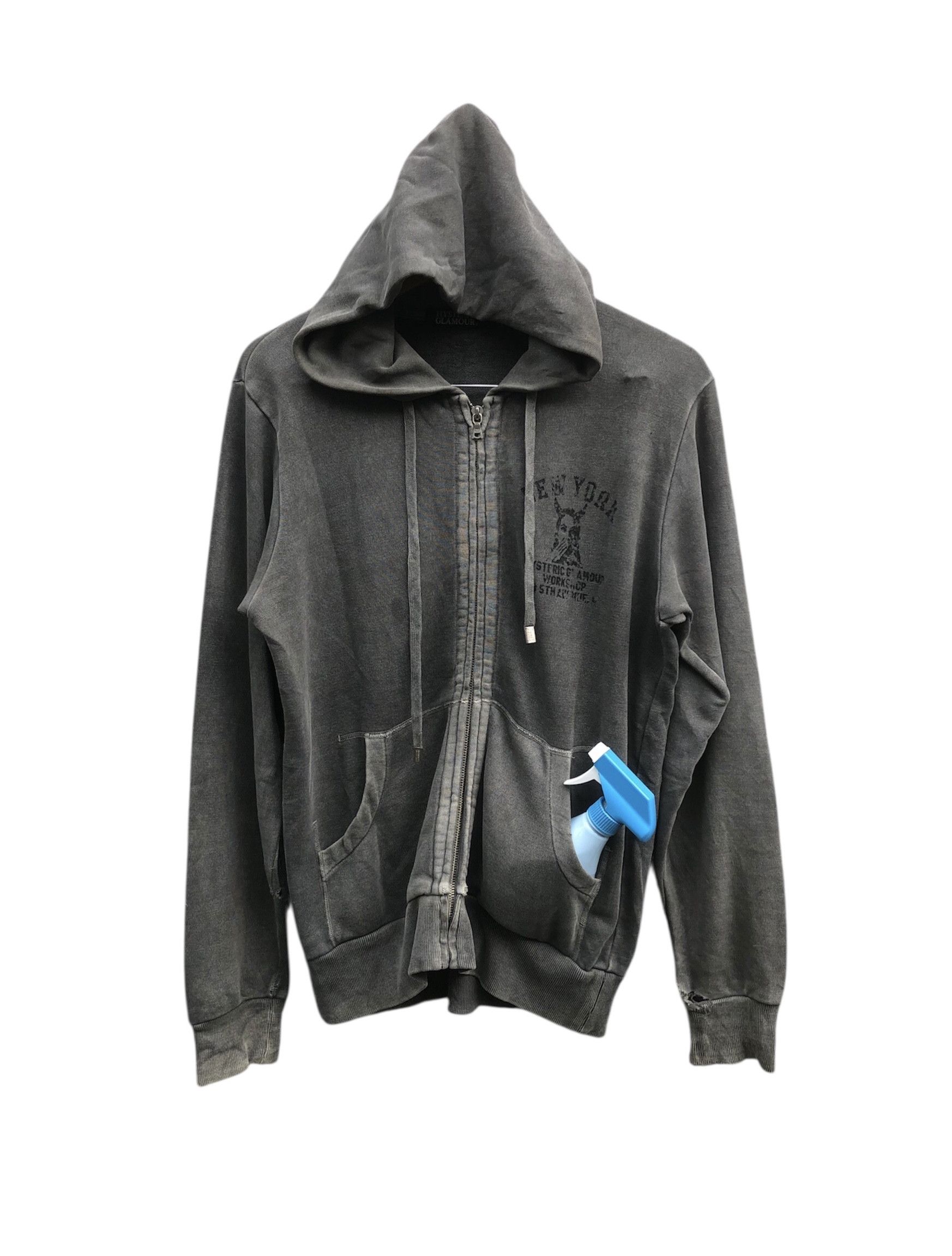 Hysteric Glamour Distressed Sunfaded Hoodie