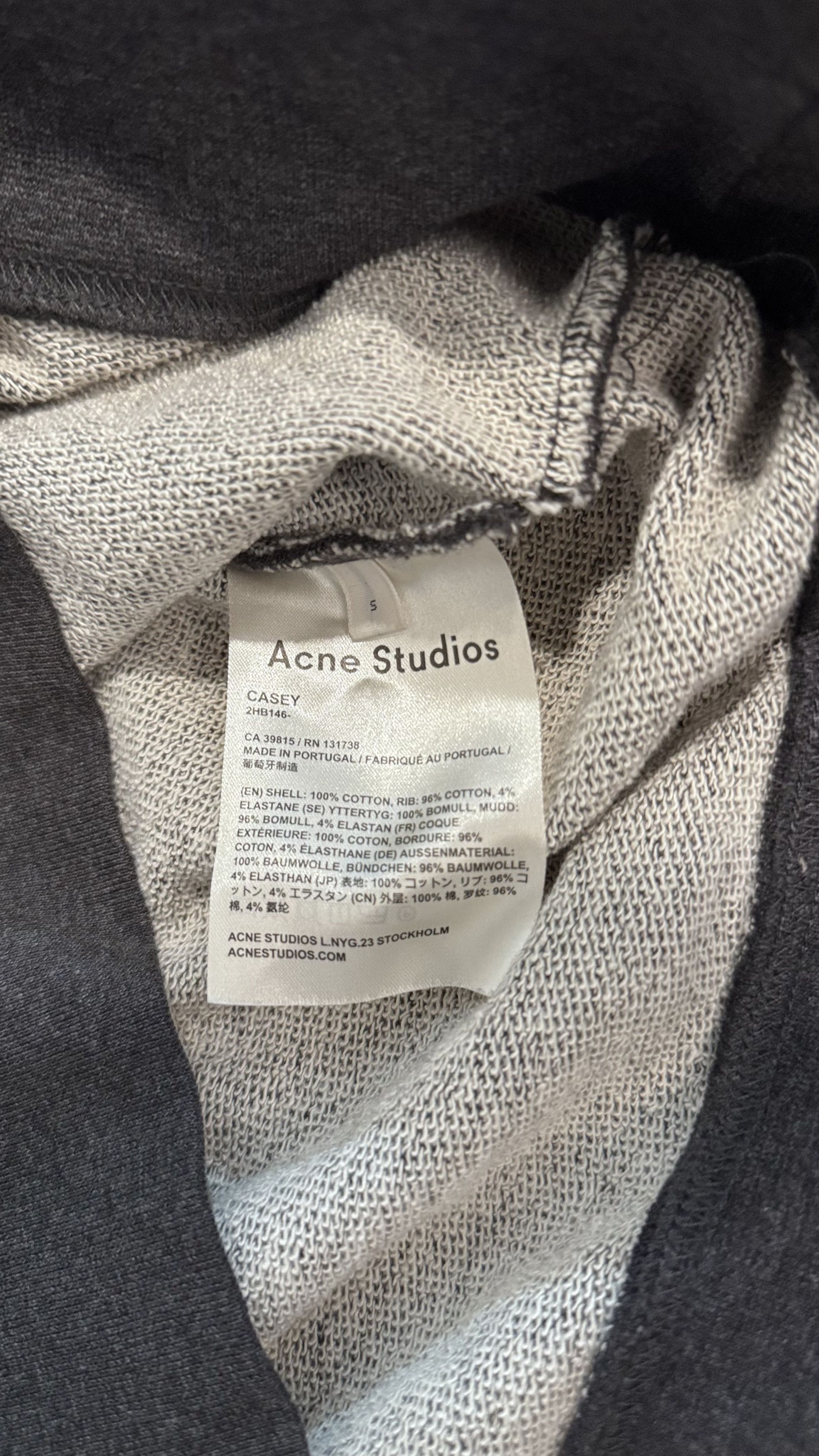 Acne Studios Acne Studios Sweatshirt Gray Men Small Size US S / EU 44-46 / 1 - 3 Thumbnail