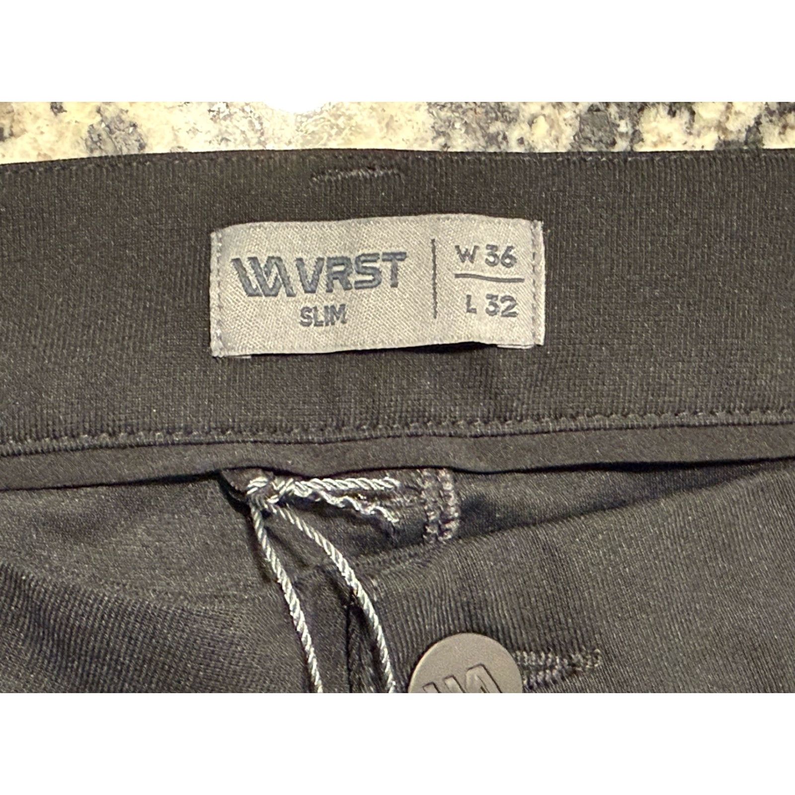 Vintage VRST Pant Slim Fit 5-Pocket Chino 36 Regular Black Mens Size US 36 / EU 52 - 4 Thumbnail