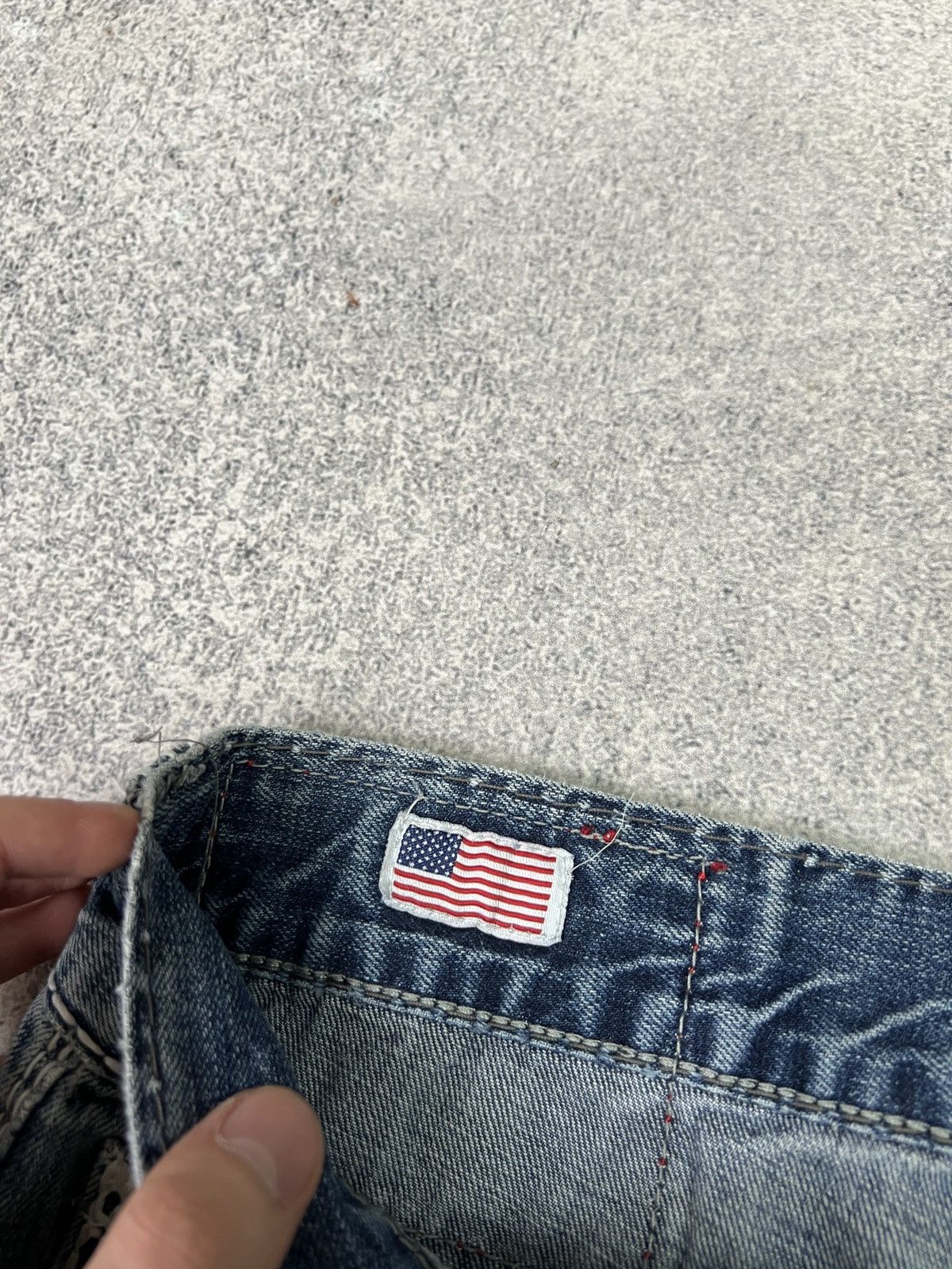 True Religion × Vintage CRAZY TRUE RELIGION Y2K JACKSON SHORTS CHIEF KEEF STYLE Size US 32 / EU 48 - 10 Thumbnail