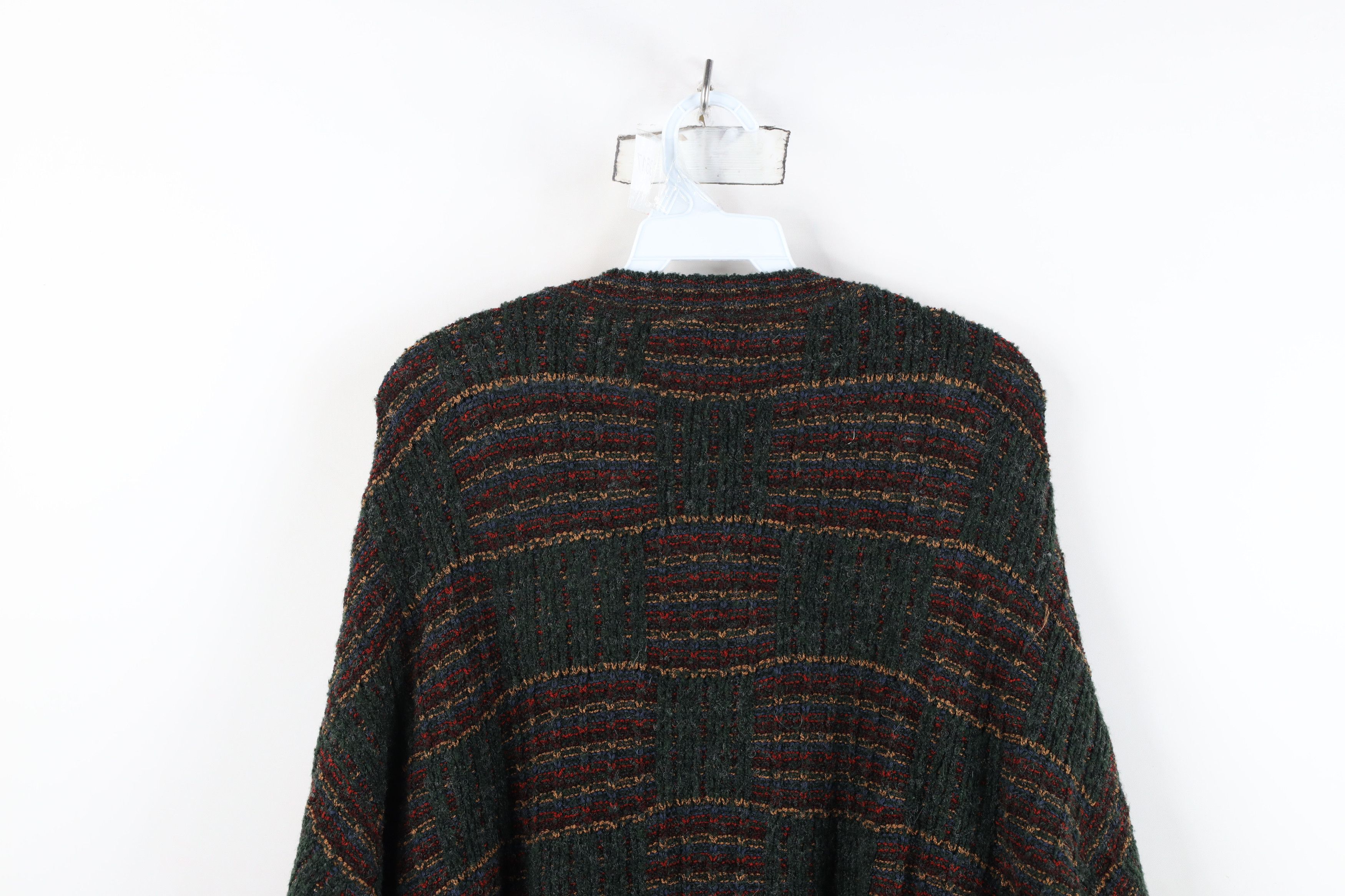 Vintage Vintage 90s Streetwear Checkered Wool Blend Knit Sweater USA Size US M / EU 48-50 / 2 - 9 Thumbnail