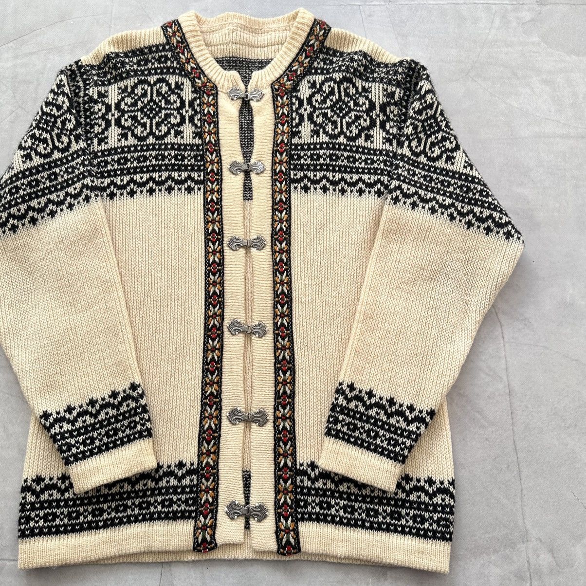 Dale Of Norway 80s 90s Nordic Pattern Knit Cardigan Vintage Dale Of Norway Size US L / EU 52-54 / 3 - 2 Thumbnail