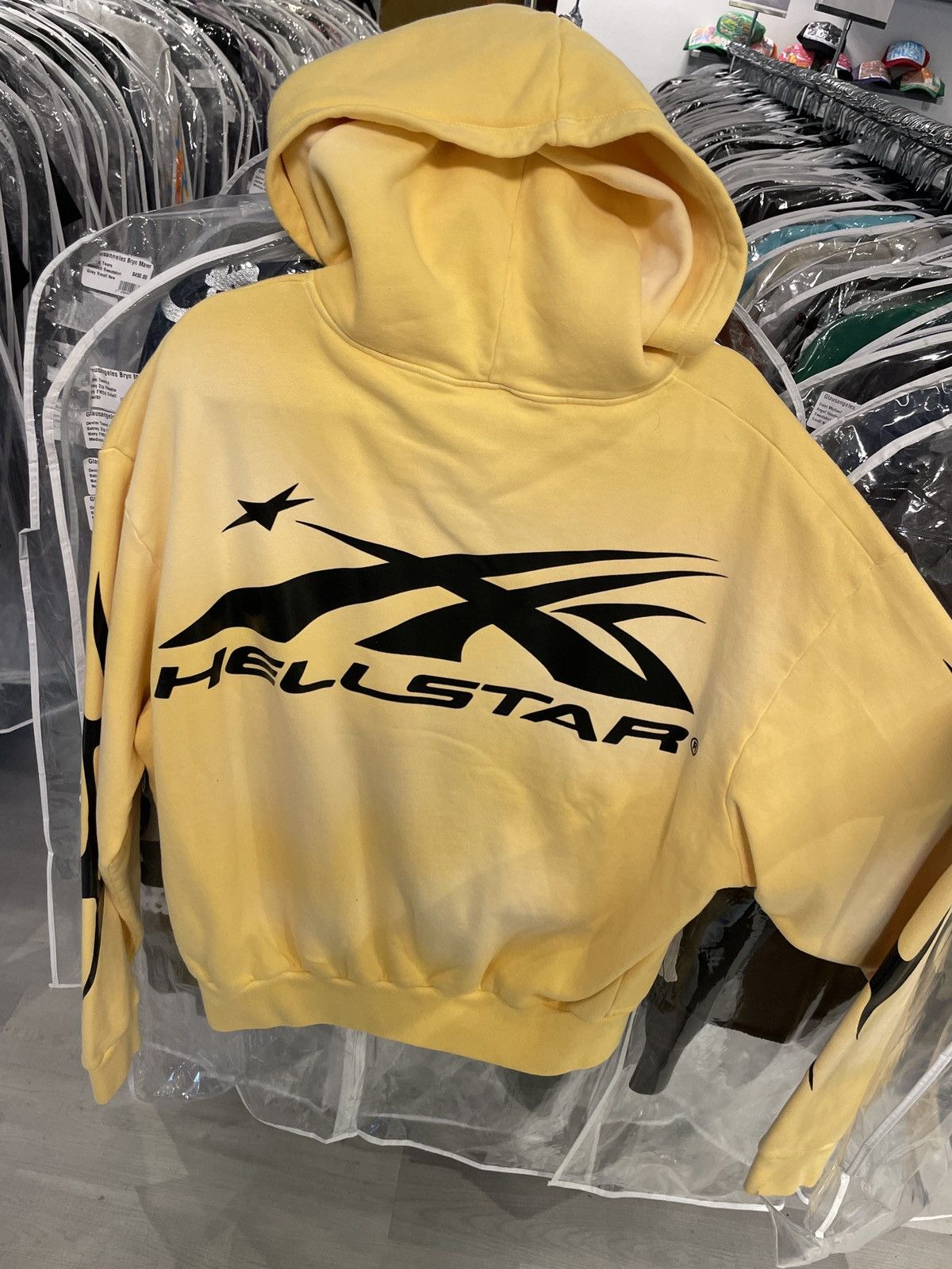 HELLSTAR SPORTS パーカー Zip-Up Yellow○関送無料○ HELLSTAR Hellstar sports zip up hoodie (yellow) | Grailed