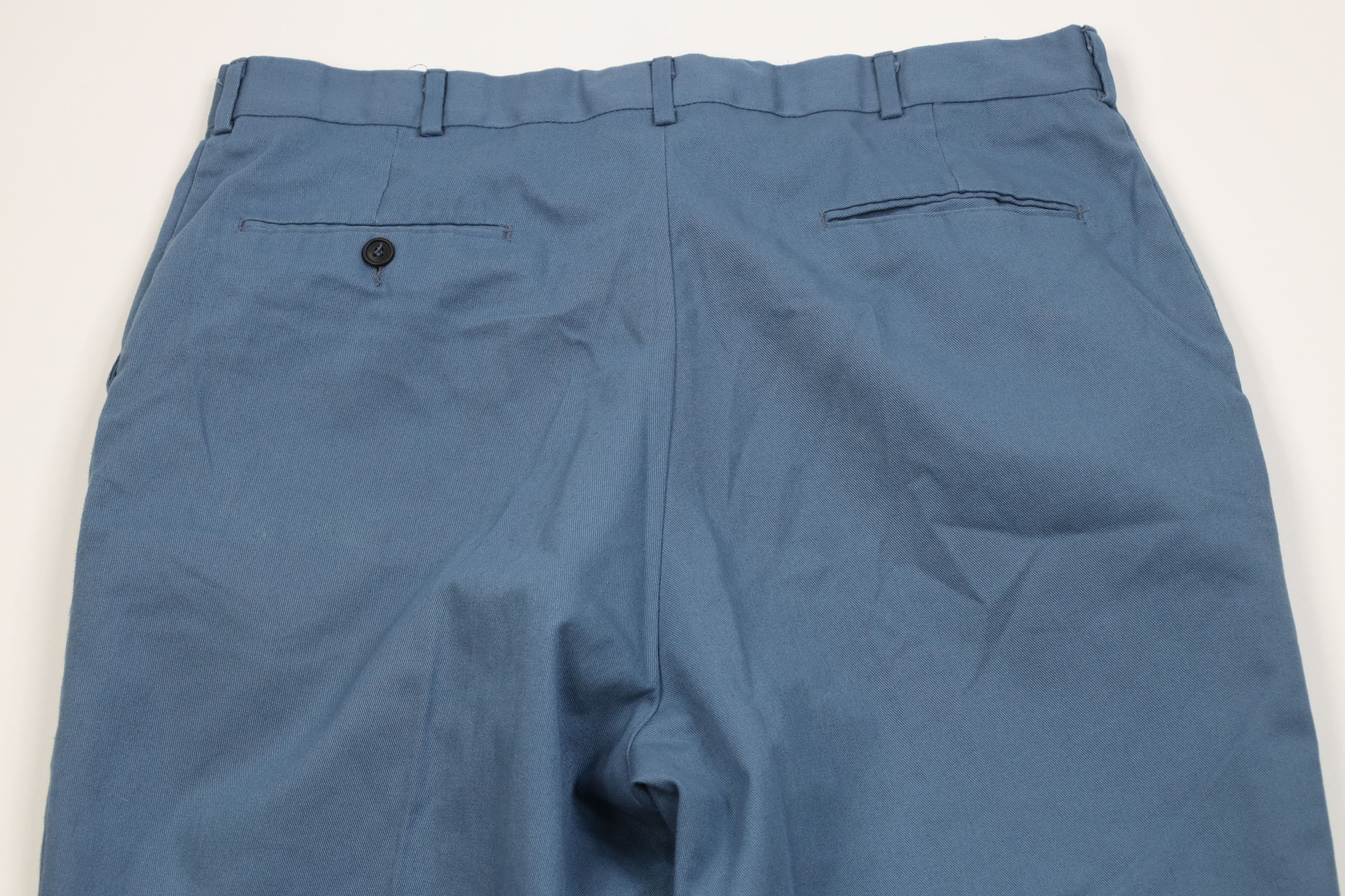 Vintage Vintage 70s Streetwear Wide Leg Chino Pants Light Blue Size US 36 / EU 52 - 10 Thumbnail