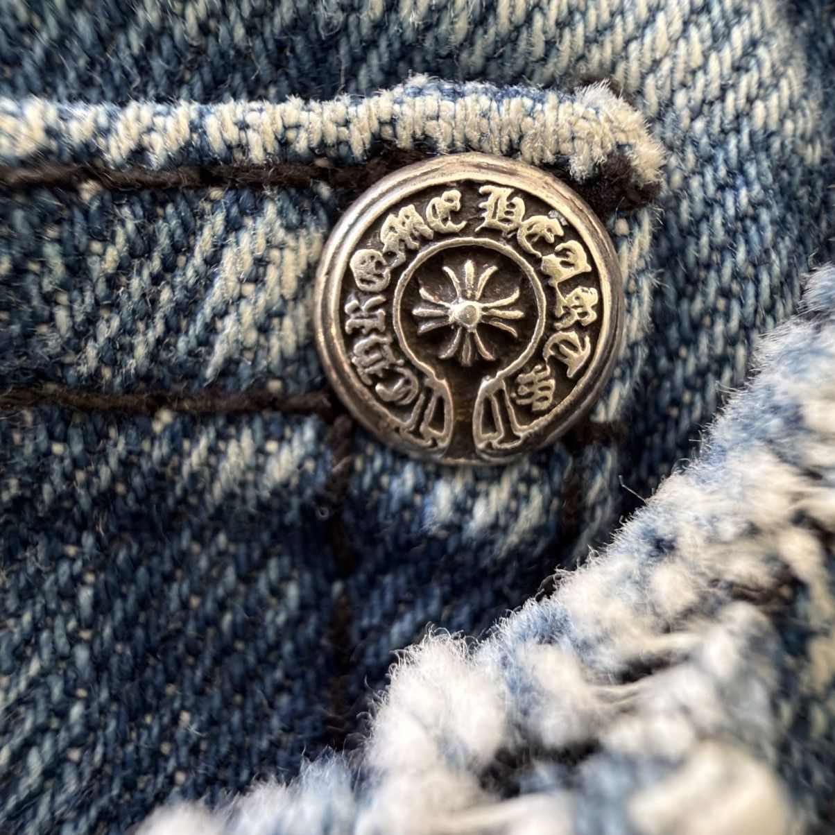 Chrome Hearts Chrome Hearts Studded Leather Cross Patch Denim Shorts Size US 26 / EU 42 - 10 Thumbnail
