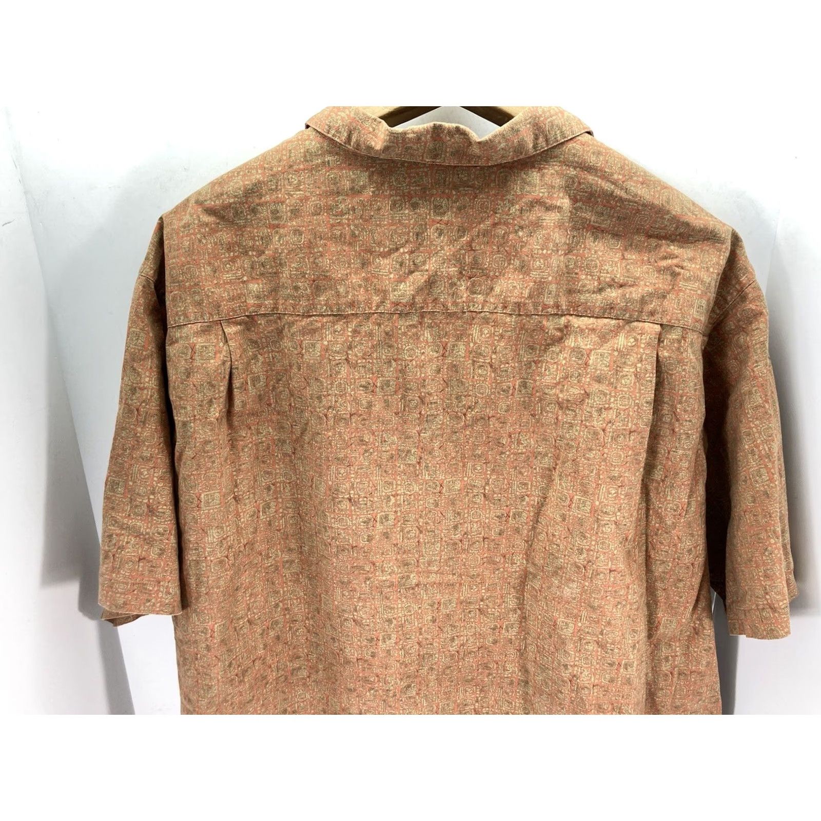 Vintage VINTAGE LL Bean Tiki Cabana Shirt Men XL Orange Button Short Sleeve Cotton Shirt Mens XL Orange Vintage Size US XL / EU 56 / 4 - 7 Thumbnail