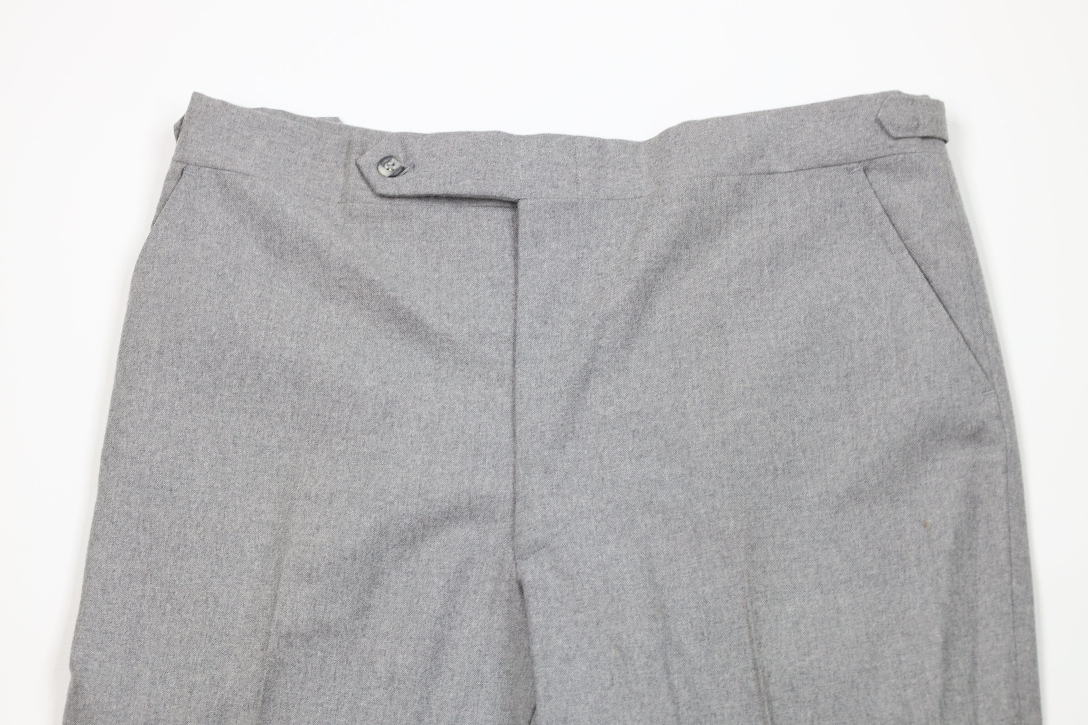 Vintage Vintage 70s Streetwear Back Wool Bell Bottoms Pants Gray USA Size US 36 / EU 52 - 2 Thumbnail
