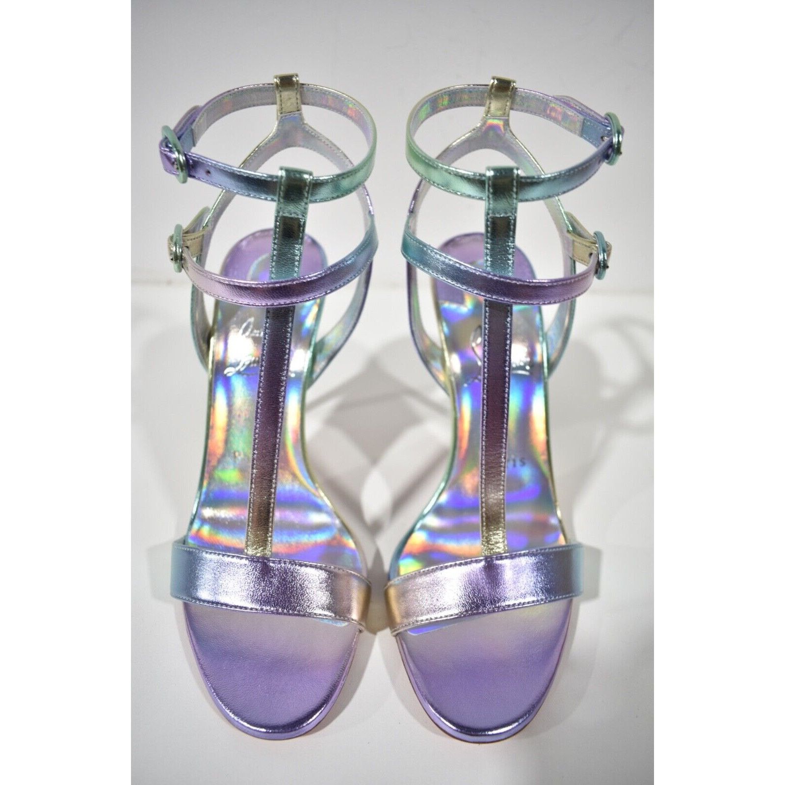 Christian Louboutin Mara 100 Multicolor Purple Sandal Ankle Strap Heel Pump 37.5 Size US 7.5 / IT 37.5 - 7 Thumbnail