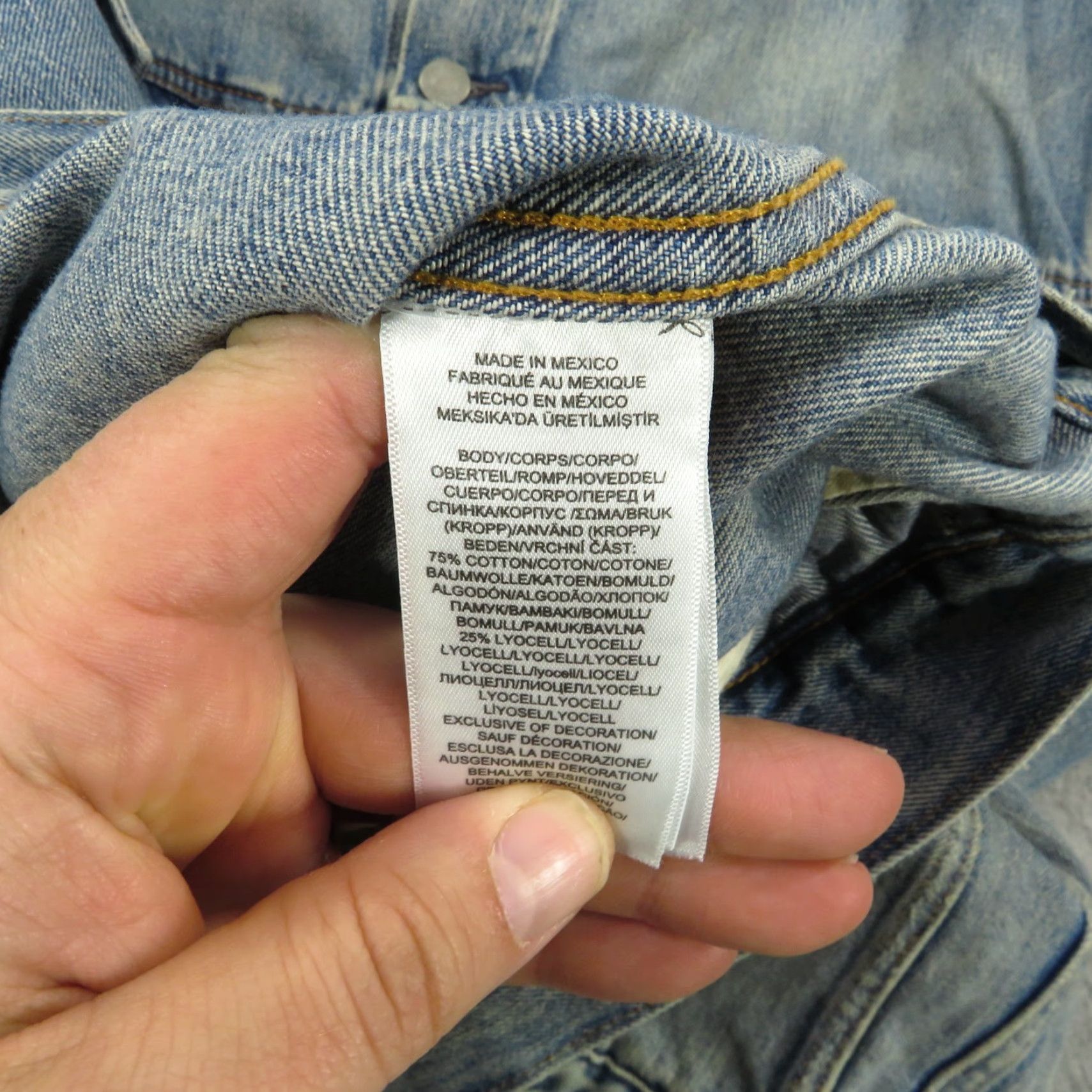 Polo Ralph Lauren Polo Ralph Lauren Jacket 2XB Mens Blue Light Wash Distressed Trucker Biker Moto Denim Jacket Size US XXL / EU 58 / 5 - 6 Thumbnail