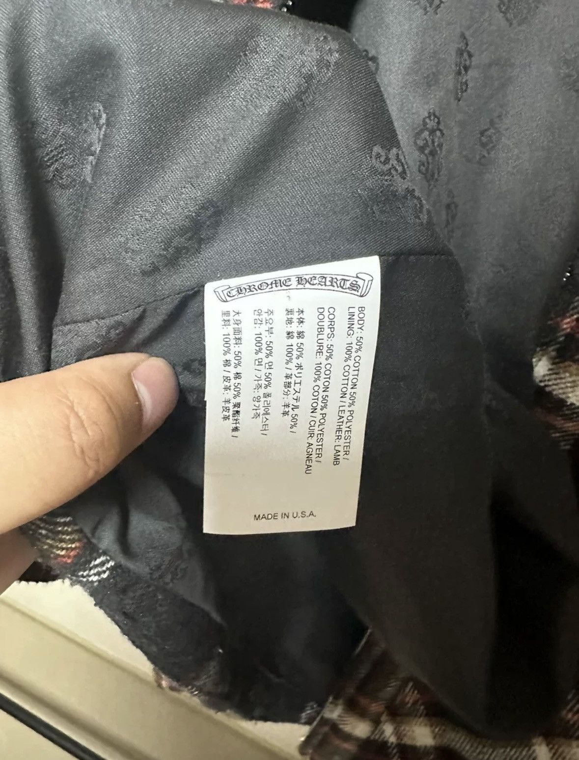 Chrome Hearts Chrome hearts lamb collar plaid jacket Size US M / EU 48-50 / 2 - 6 Thumbnail