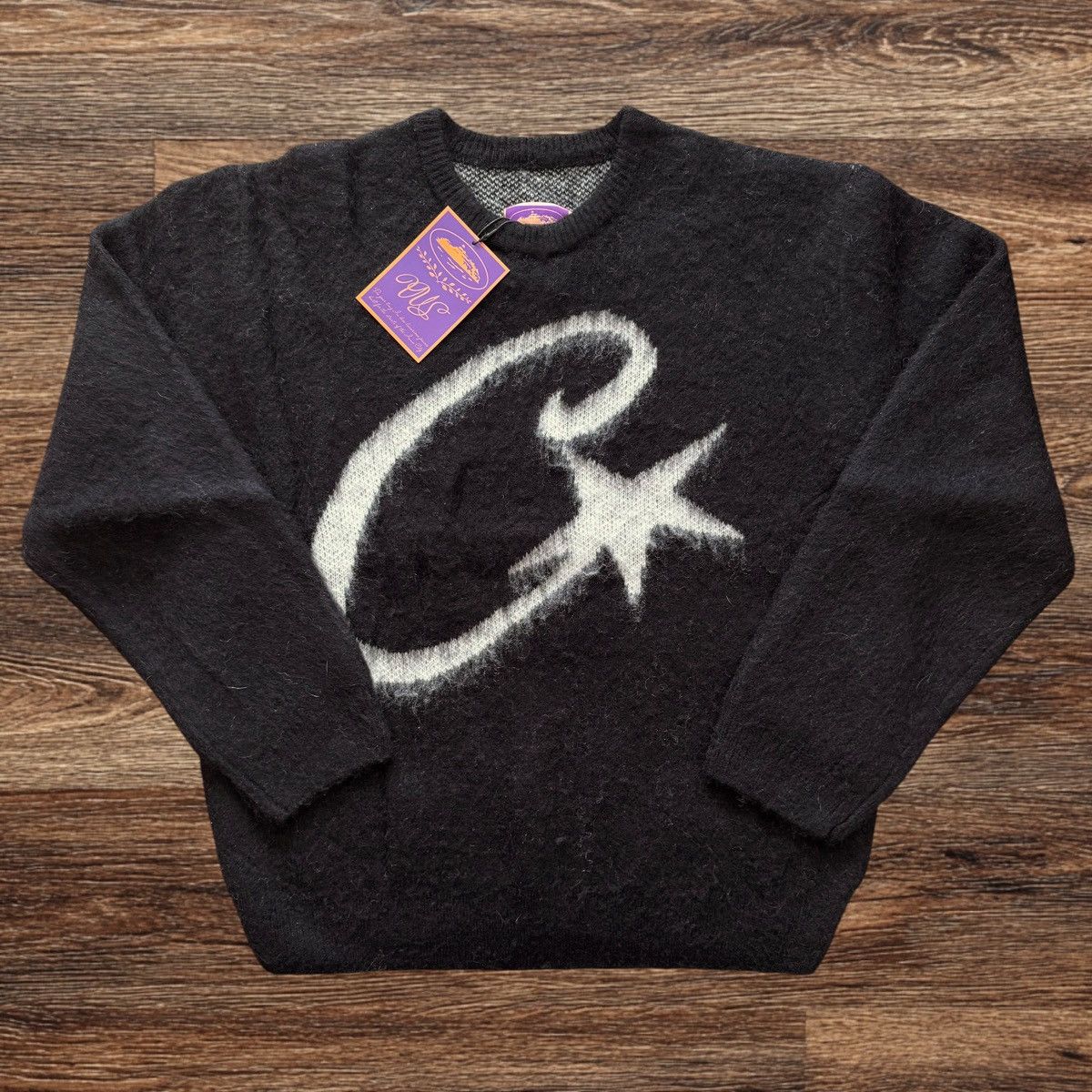 Corteiz Corteiz C Star Mohair Knit Sweater (Black) - XL Size US XL / EU 56 / 4 - 1 Thumbnail