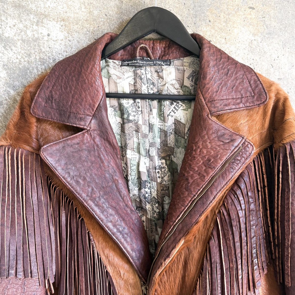 Vintage 1/1 VINTAGE Leather Pony Hair Western Fringe Rider Jacket Size US M / EU 48-50 / 2 - 11 Thumbnail