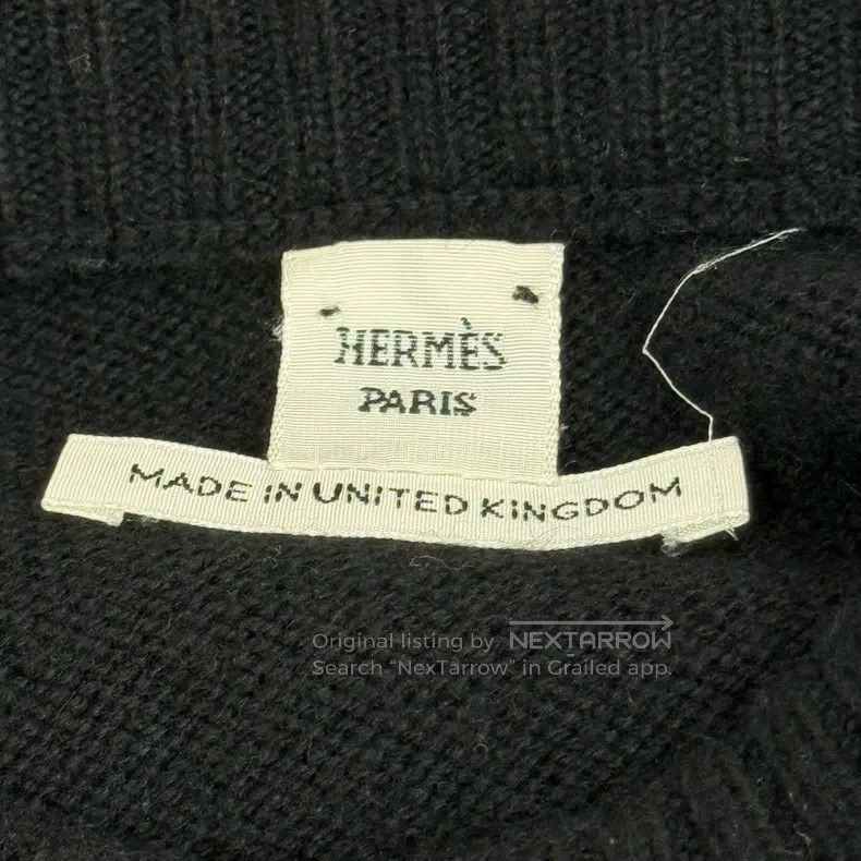 Hermes Hermes Black Metal Logo Cashmere Dress Size XS / US 0-2 / IT 36-38 - 5 Thumbnail